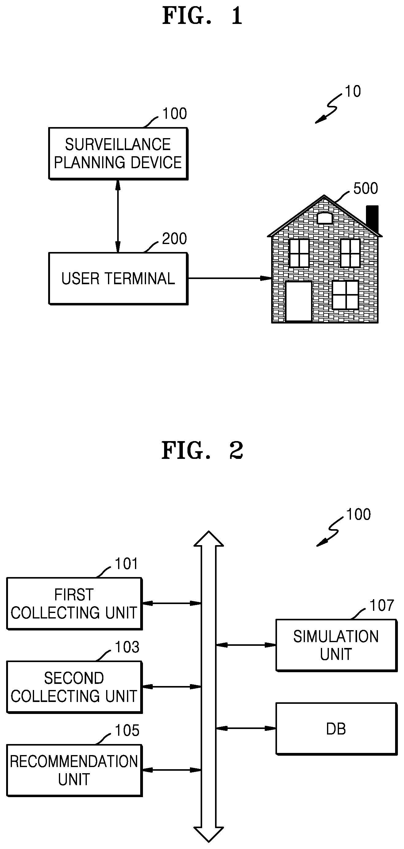 Patent US12106345 Figure 1 – Surveillance planning device and method for providing security device installation solution using same