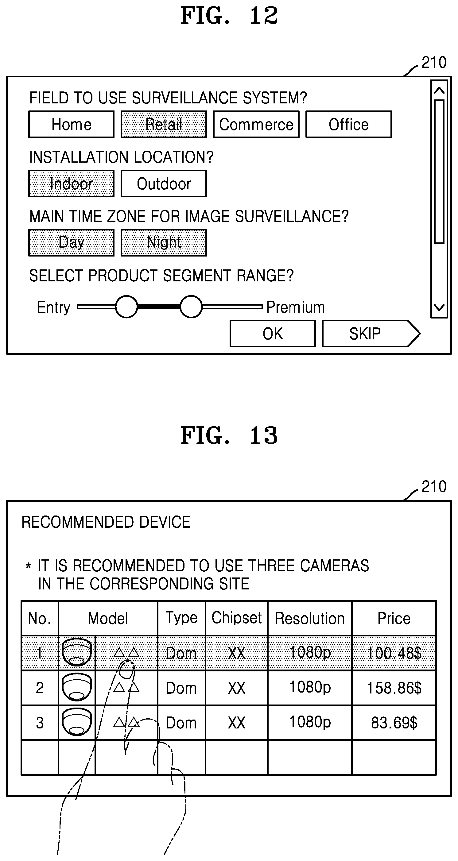 Patent US12106345 Figure 8 – Surveillance planning device and method for providing security device installation solution using same
