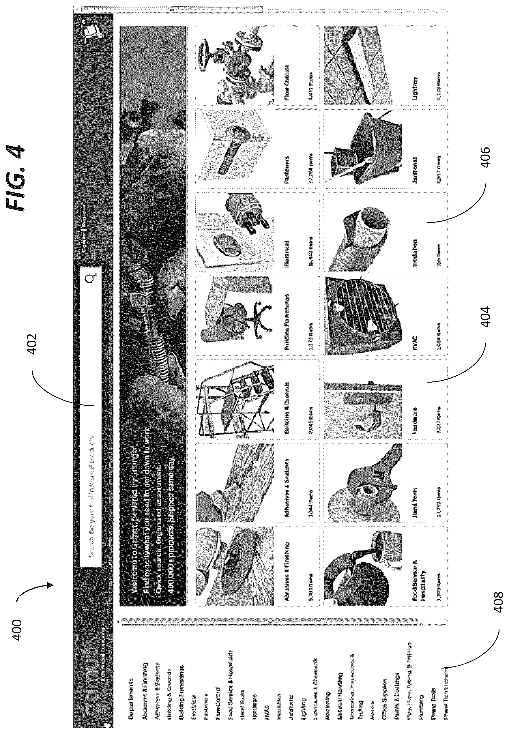 Patent US12106357 Figure 4 – Crowd sourced real-time search engine filters and user interfaces