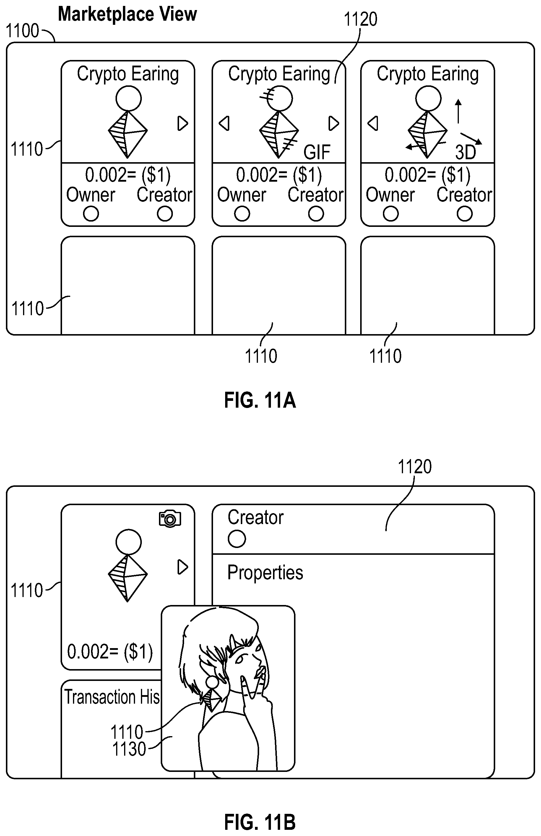 Patent US12106360 Figure 11 – Generating virtual digital objects using blockchain technology