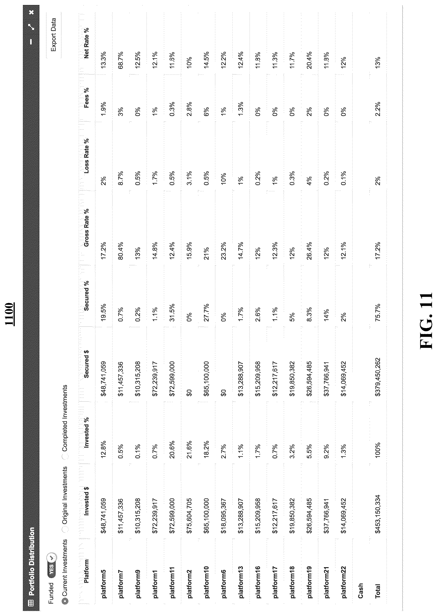 Patent US12106364 Figure 12 – Methods, systems, and media for providing a networking platform for dynamically aggregating and routing loan inquiries
