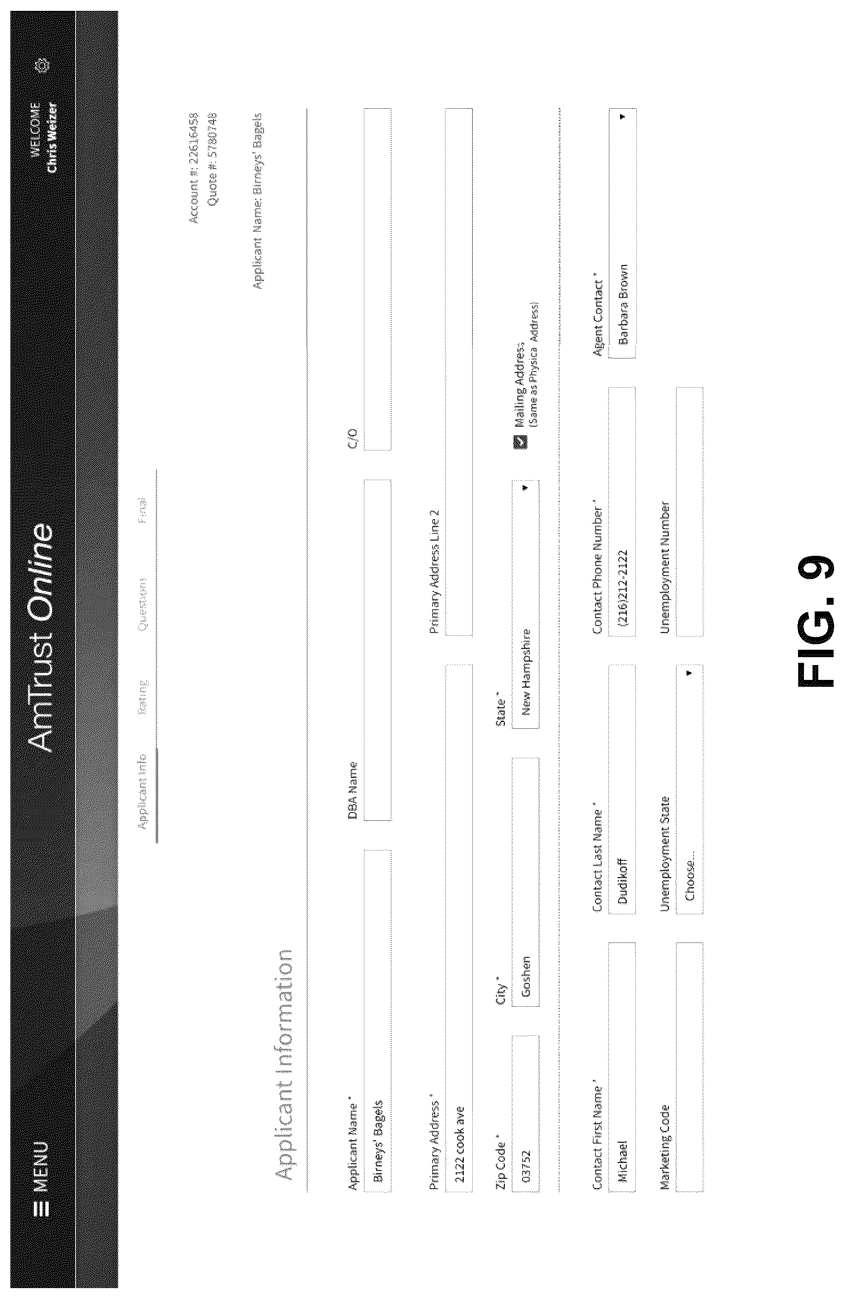 Patent US12106375 Figure 9 – Insurance optimal quote recognition