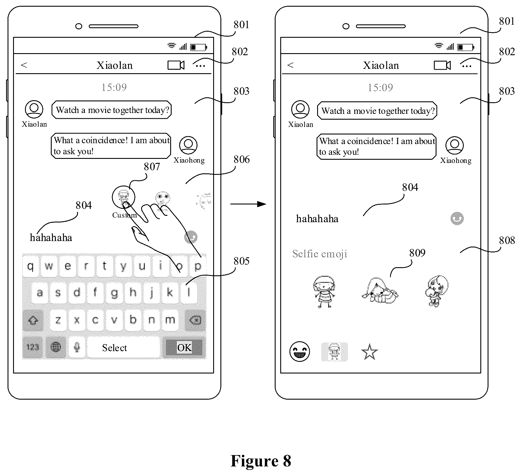 Patent US12106410 Figure 7 – Customizing emojis for users in chat applications