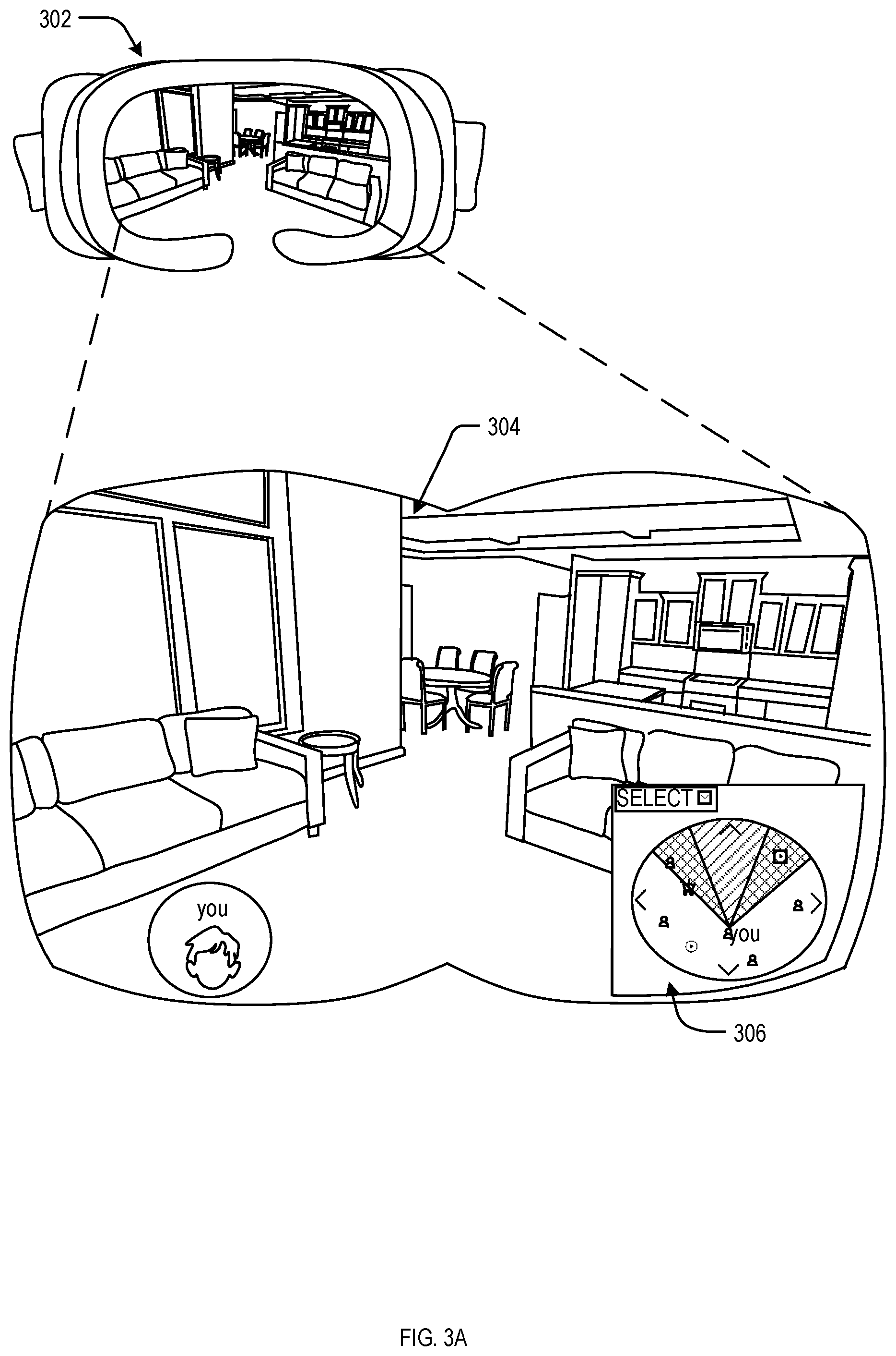 Patent US12106425 Figure 3 – Method and processing unit for monitoring viewing parameters of users in an immersive environment