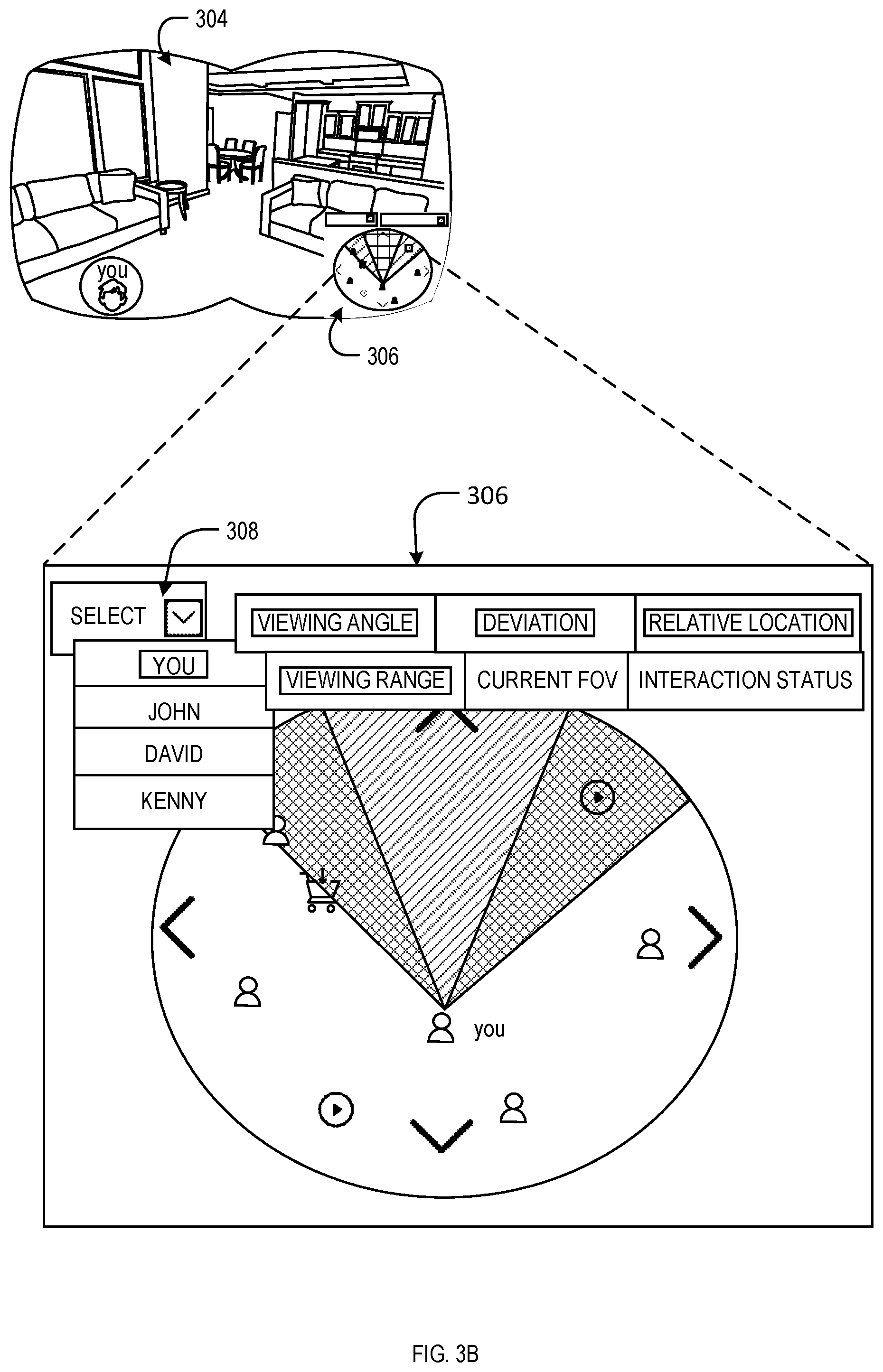 Patent US12106425 Figure 4 – Method and processing unit for monitoring viewing parameters of users in an immersive environment