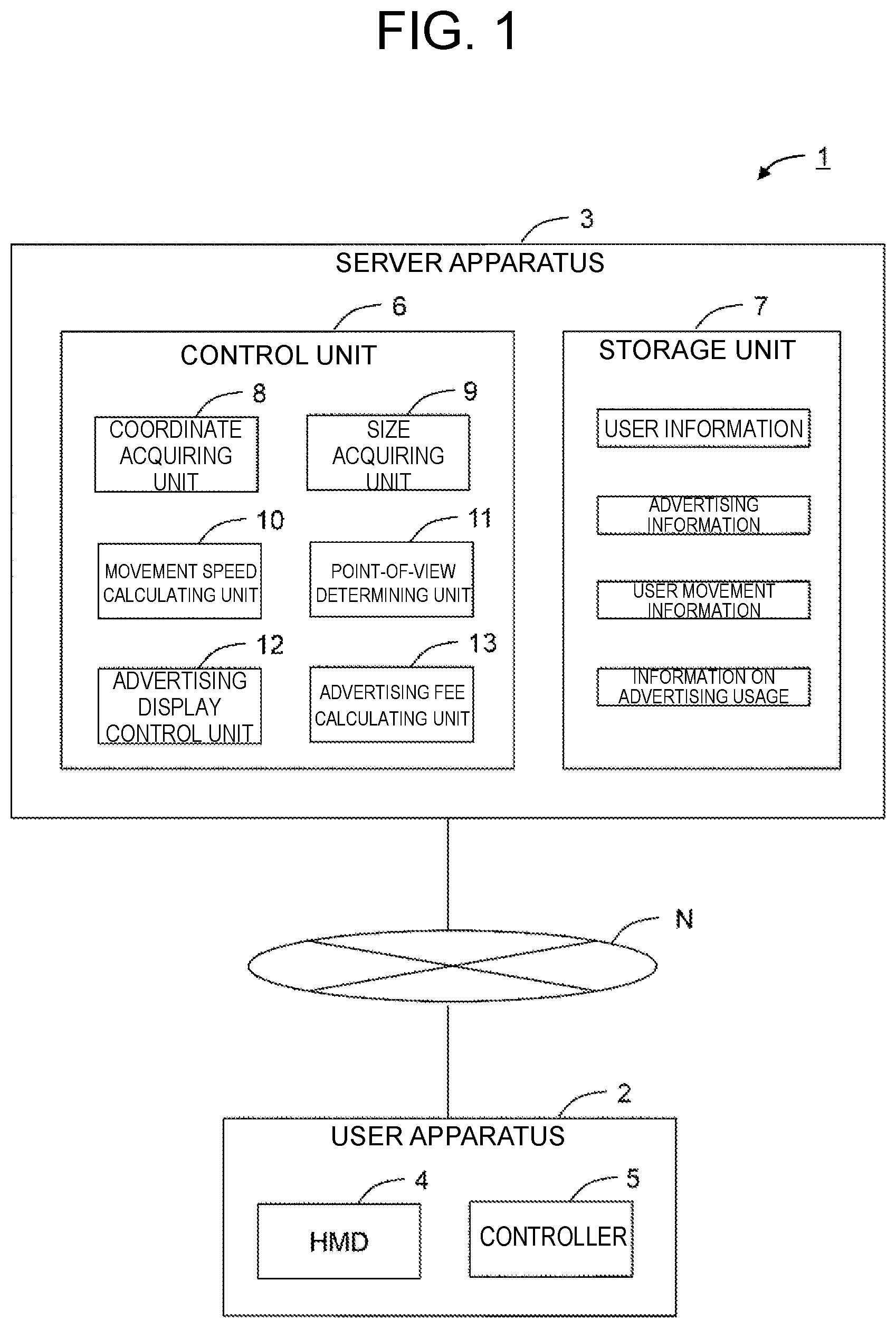 Patent US12106426 Figure 1 – Advertisement display system