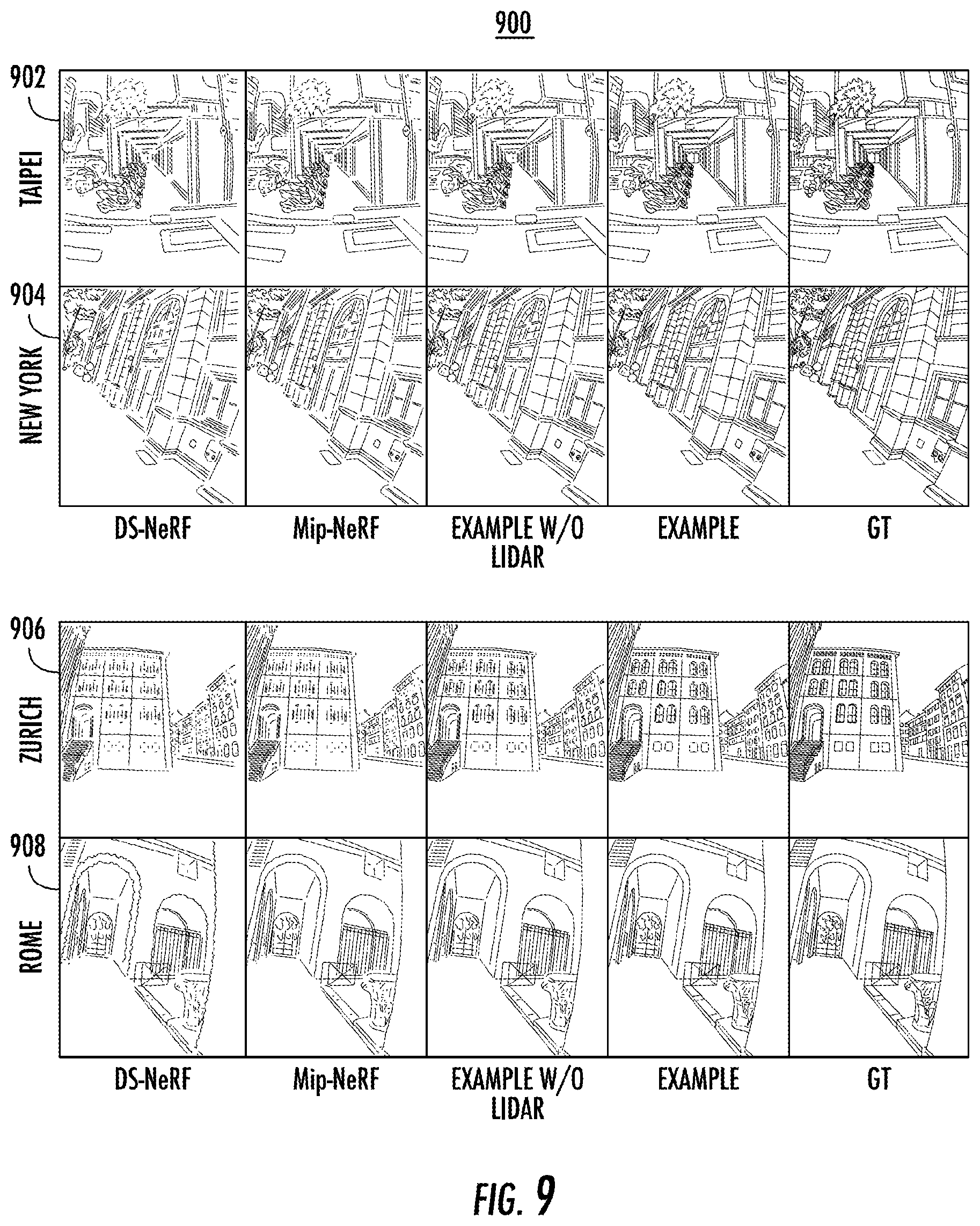 Patent US12106428 Figure 11 – Radiance fields for three-dimensional reconstruction and novel view synthesis in large-scale environments