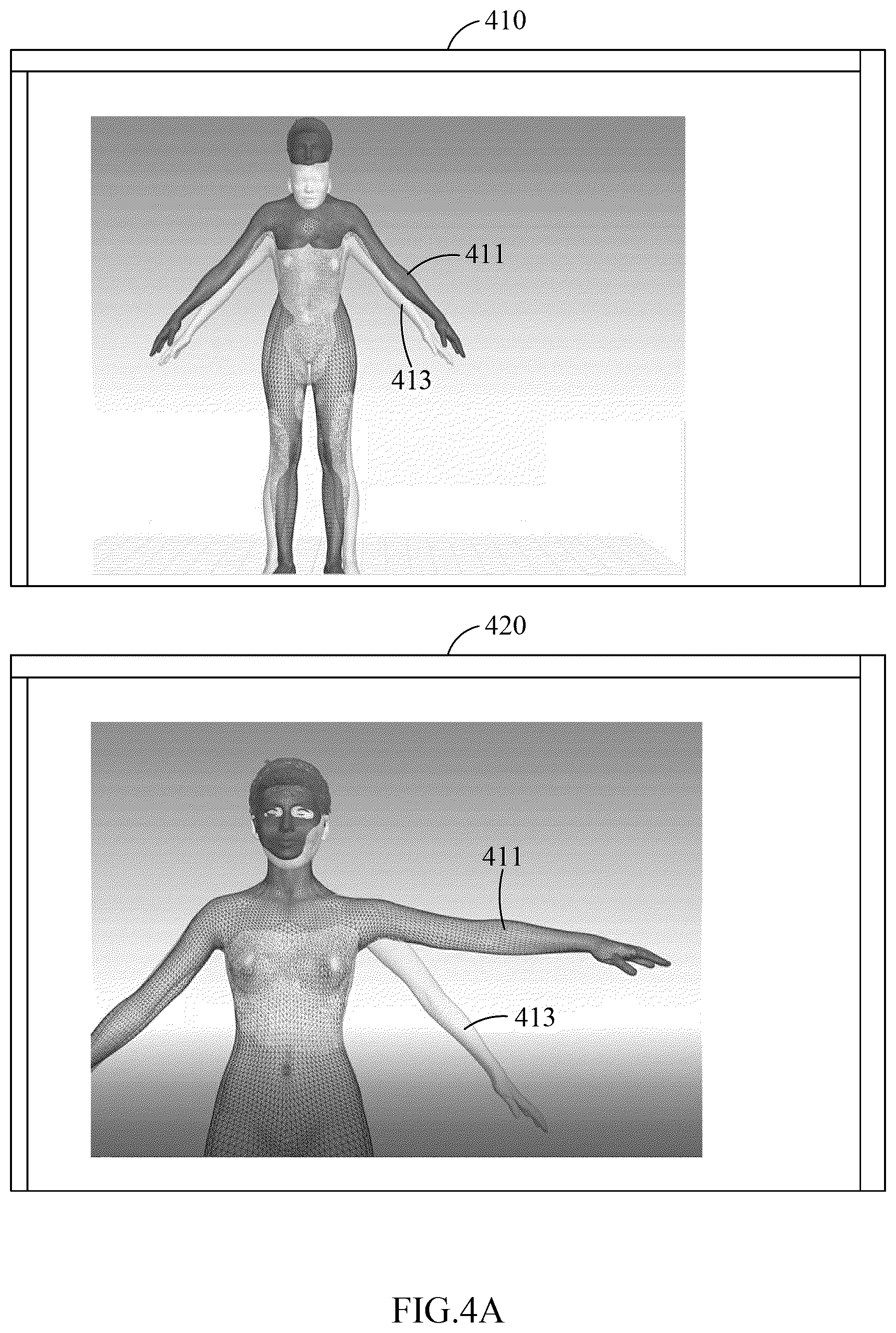Patent US12106436 Figure 4 – Transforming three-dimensional model by using correlation to template model with template skeleton