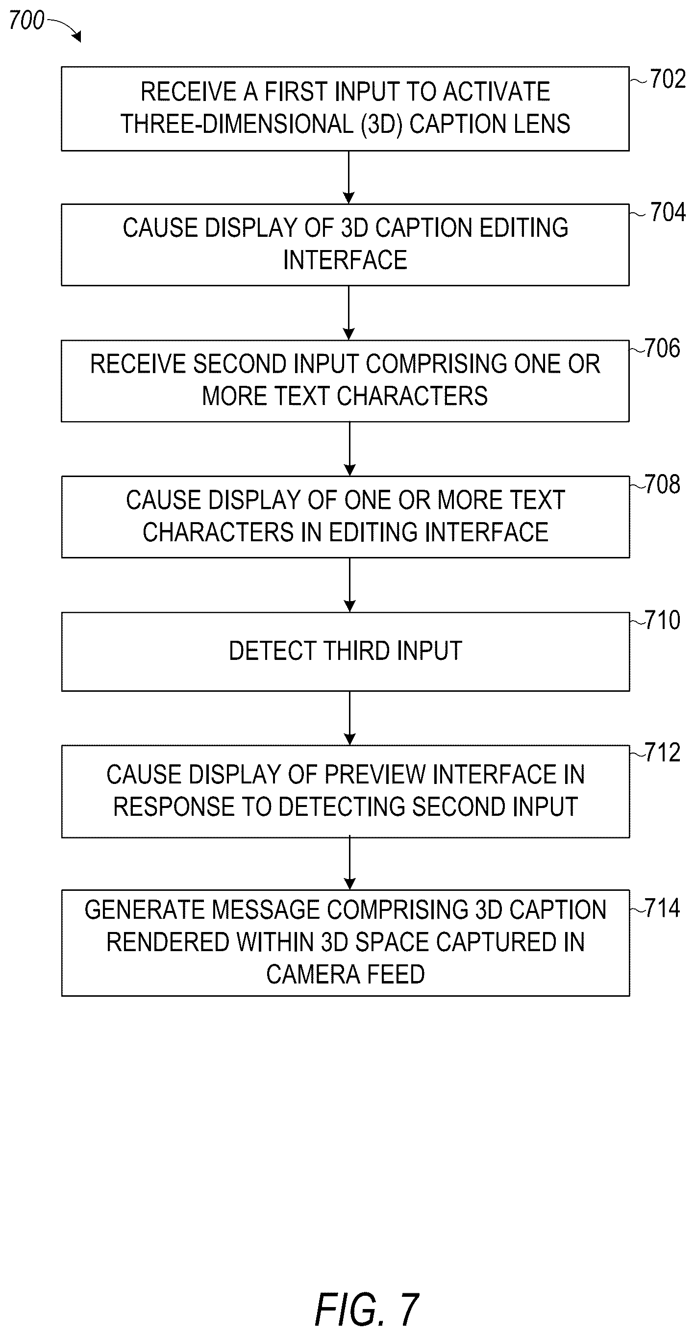 Patent US12106441 Figure 7 – Rendering 3D captions within real-world environments