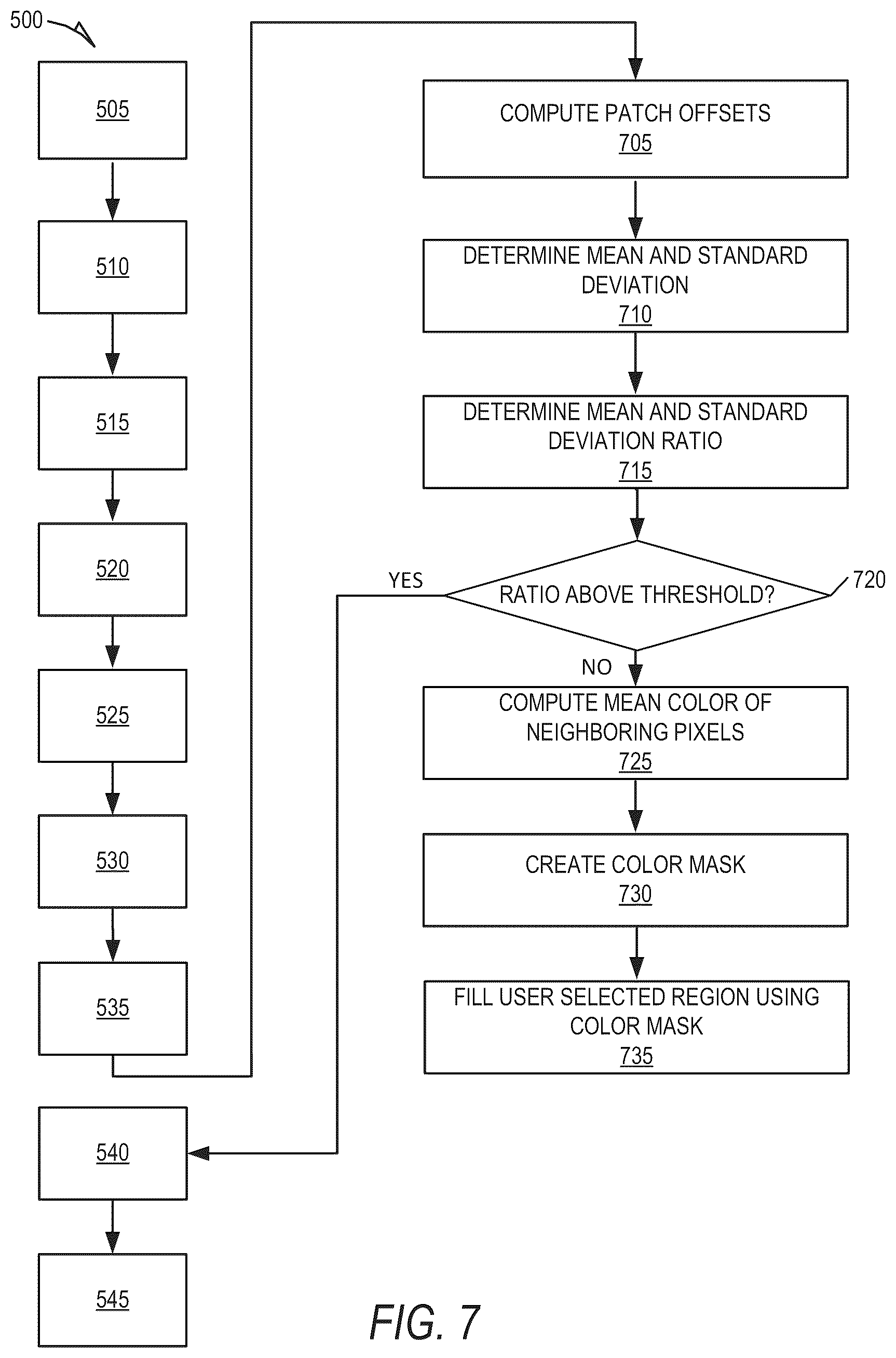 Patent US12106445 Figure 7 – Automatic image inpainting
