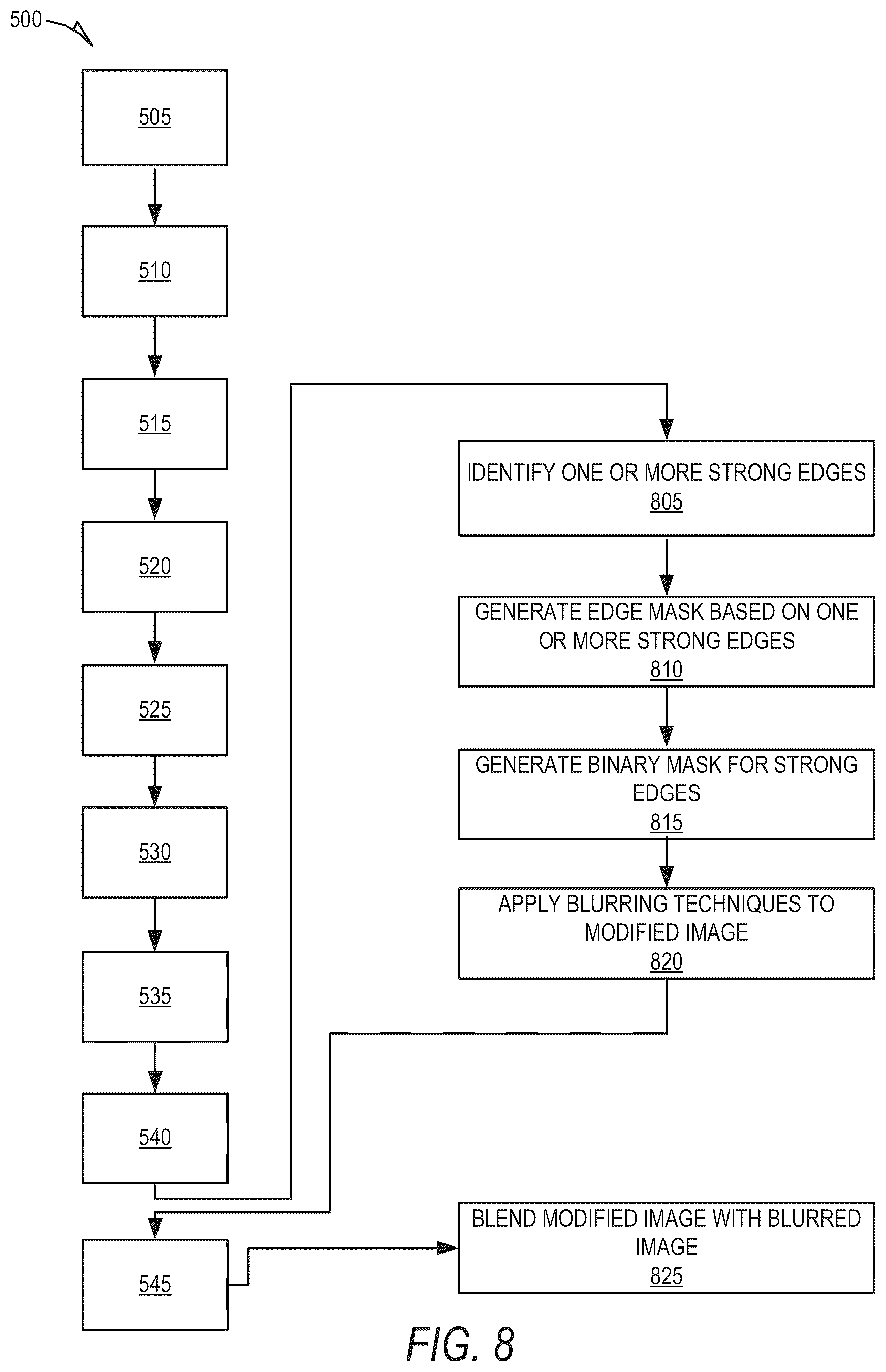 Patent US12106445 Figure 8 – Automatic image inpainting