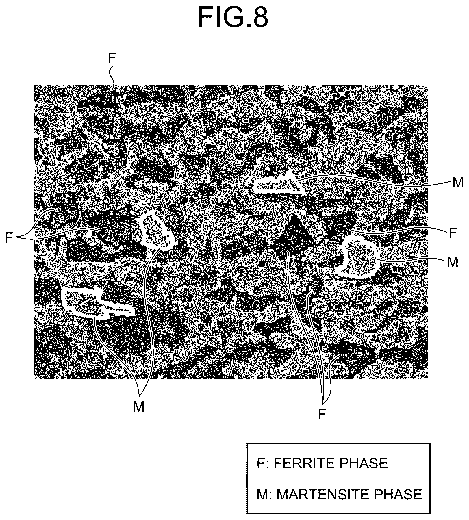 Patent US12106466 Figure 8 – Photographing condition determining method for metal structure, photographing method for metal structure, phase classification method for metal structure, photographing condition determining device for metal structure, photographing device for metal structure, phase classification device for metal structure, material property estimating method for metal material, and material property estimating device for metal material