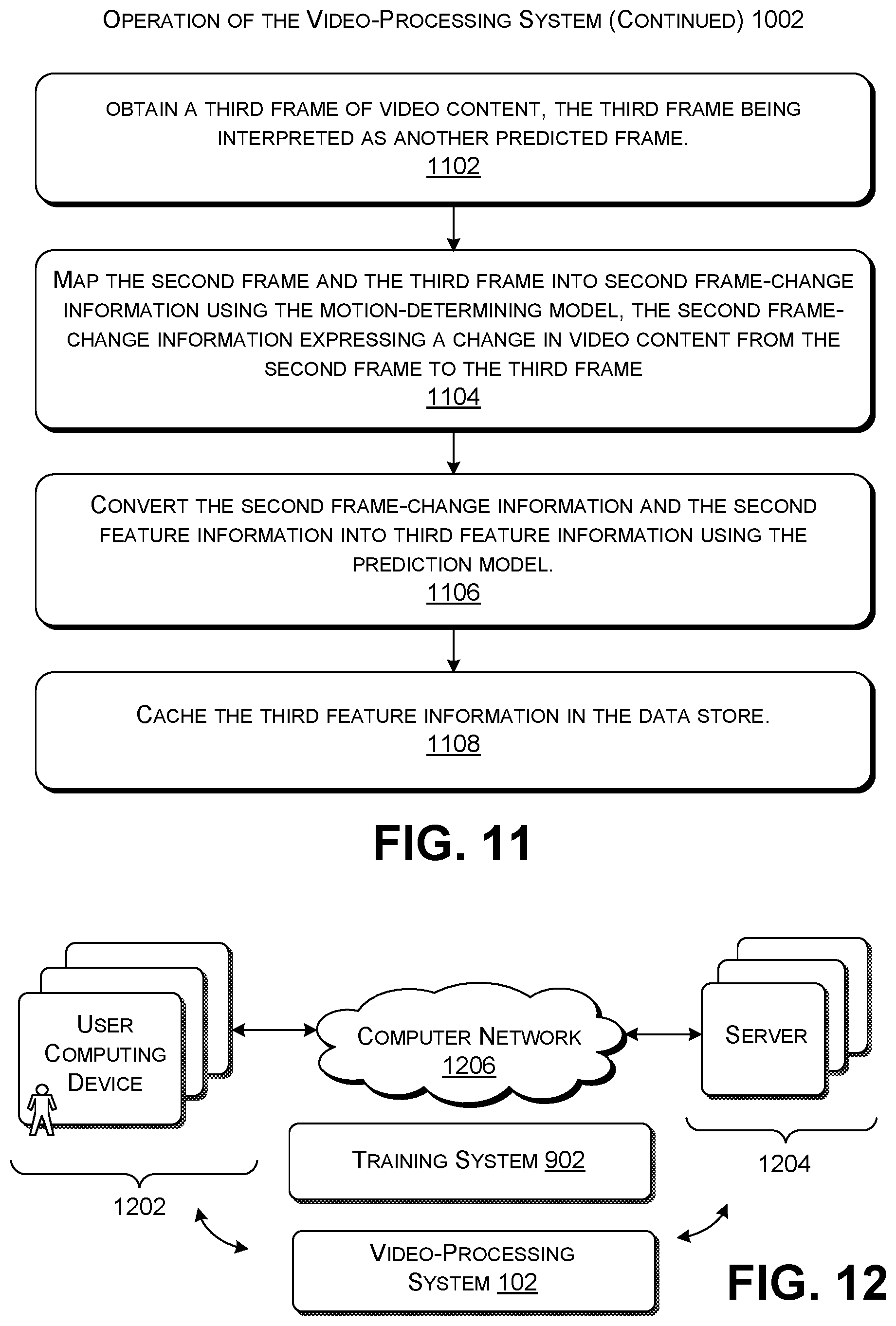 Patent US12106487 Figure 8 – Feature prediction for efficient video processing