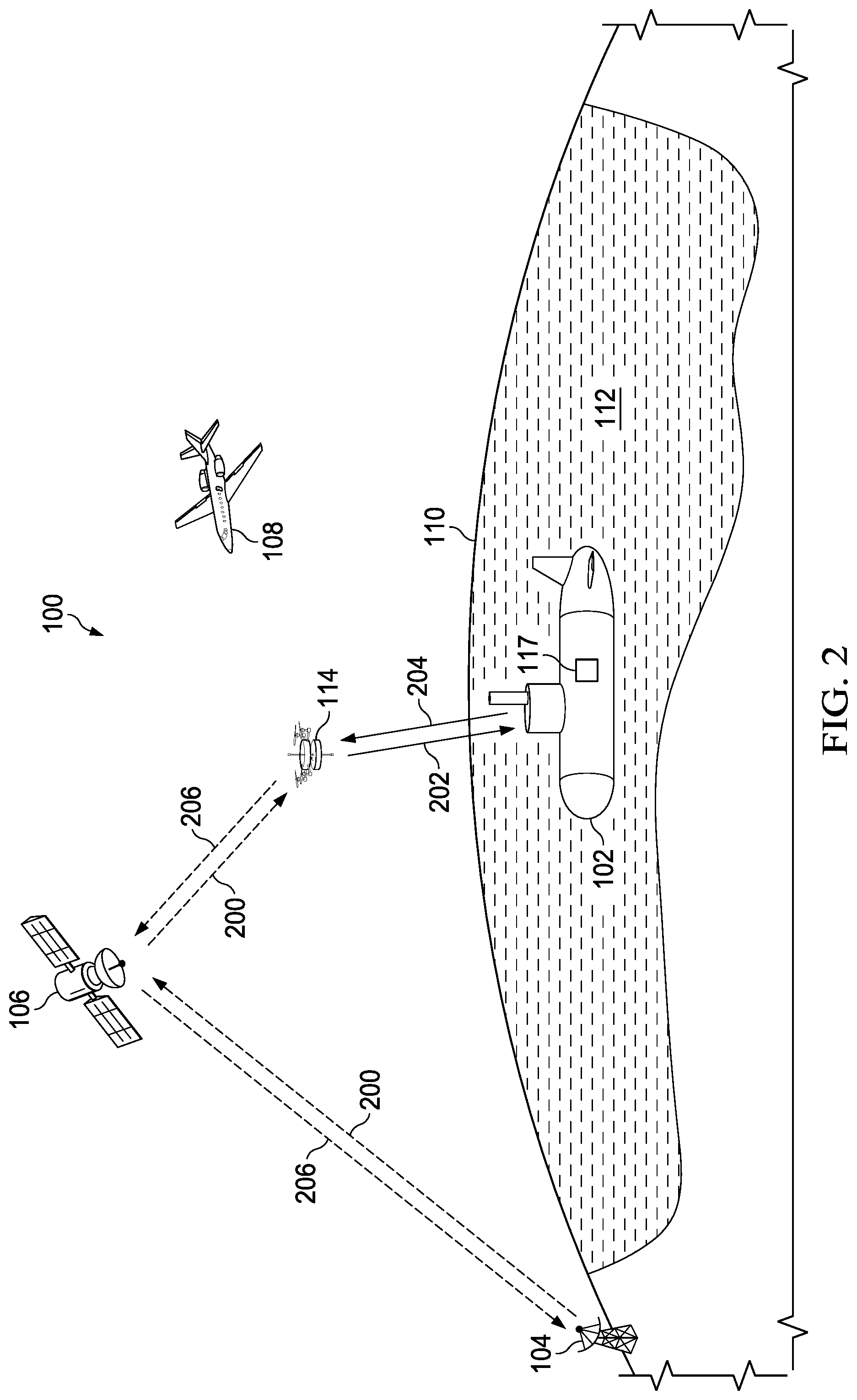 Patent US12106559 Figure 2 – Hybrid drone enabled communications system for underwater platforms