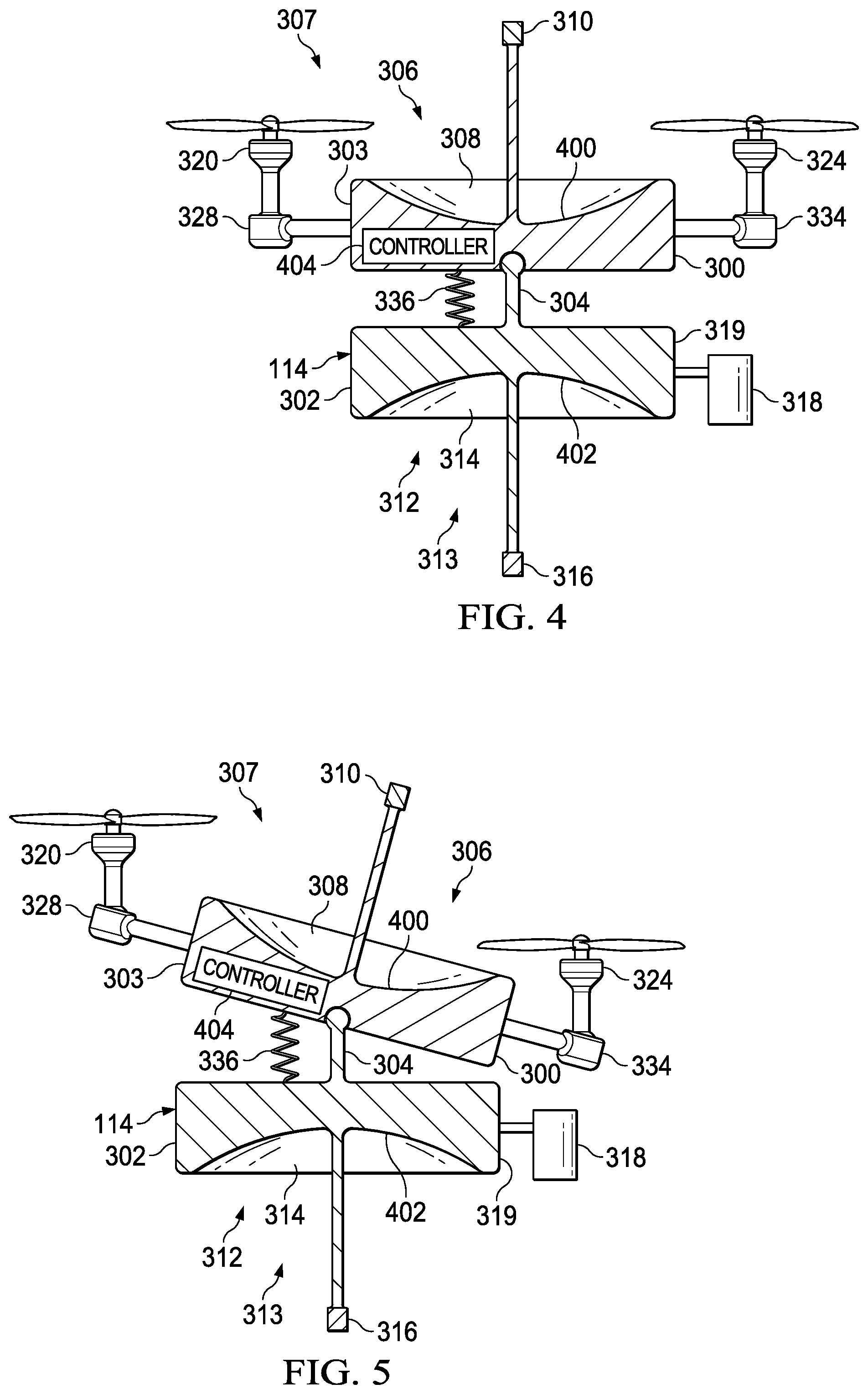 Patent US12106559 Figure 4 – Hybrid drone enabled communications system for underwater platforms
