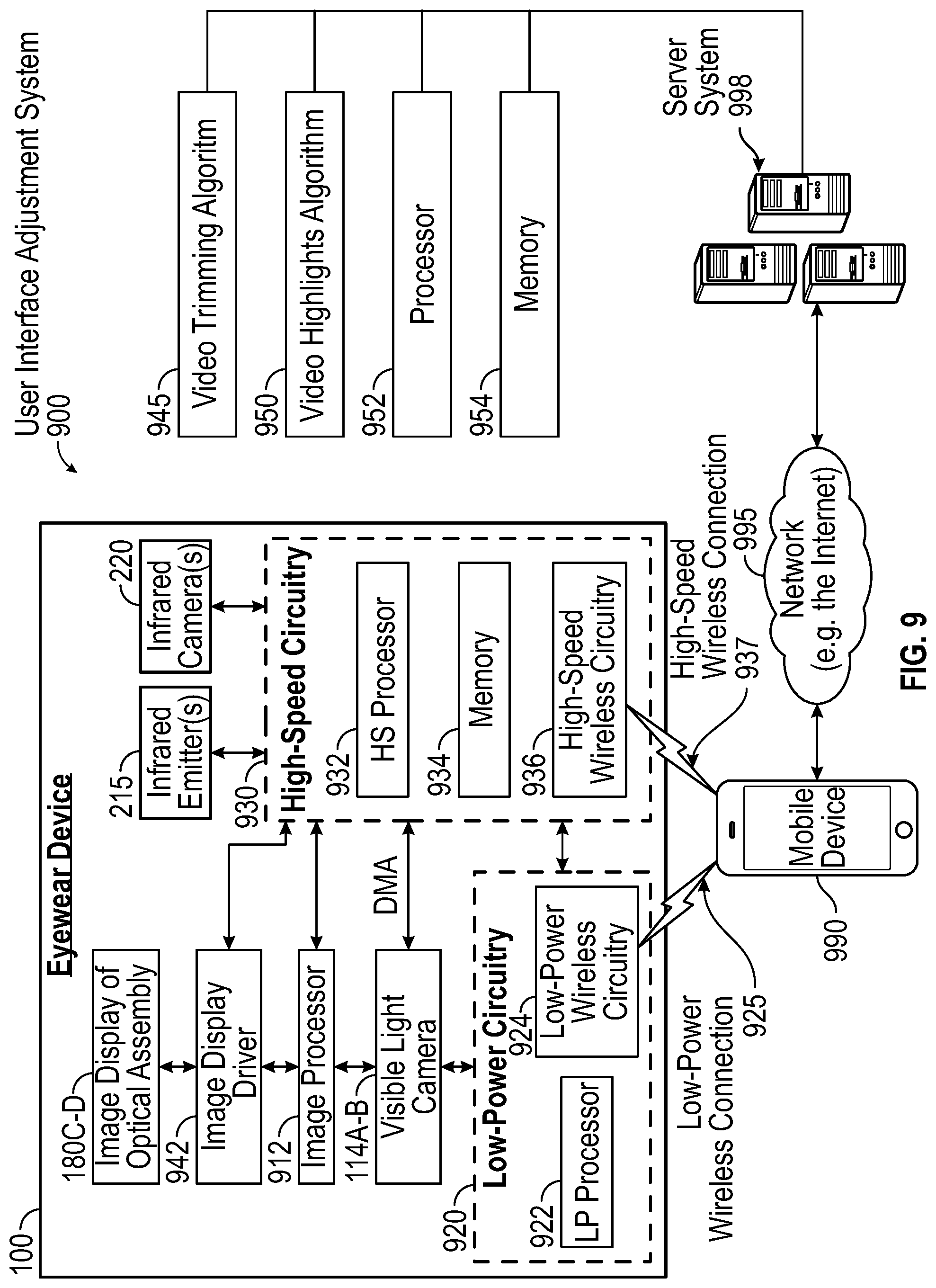 Patent US12106565 Figure 12 – Video highlights with user trimming