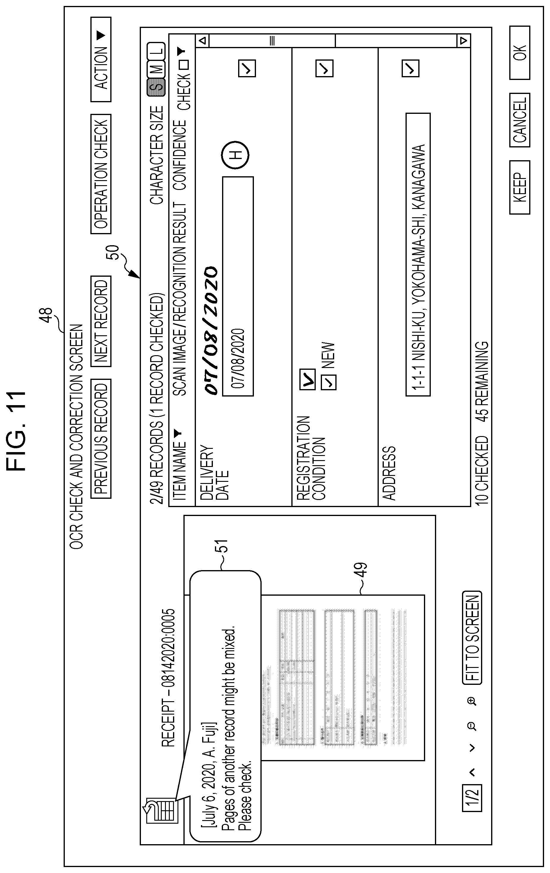 Patent US12106594 Figure 10 – Information processing apparatus and non-transitory computer readable medium