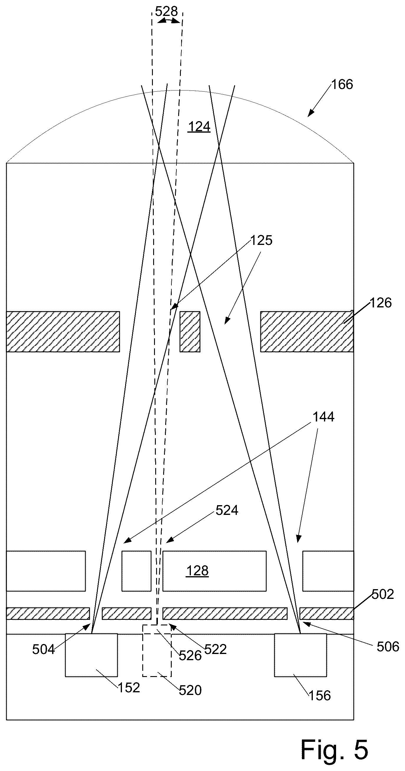 Patent US12106599 Figure 5 – Thin, multi-lens, optical fingerprint sensor adapted to image through cell phone displays and with multiple photodiode groups each having separate fields of view for each microlens