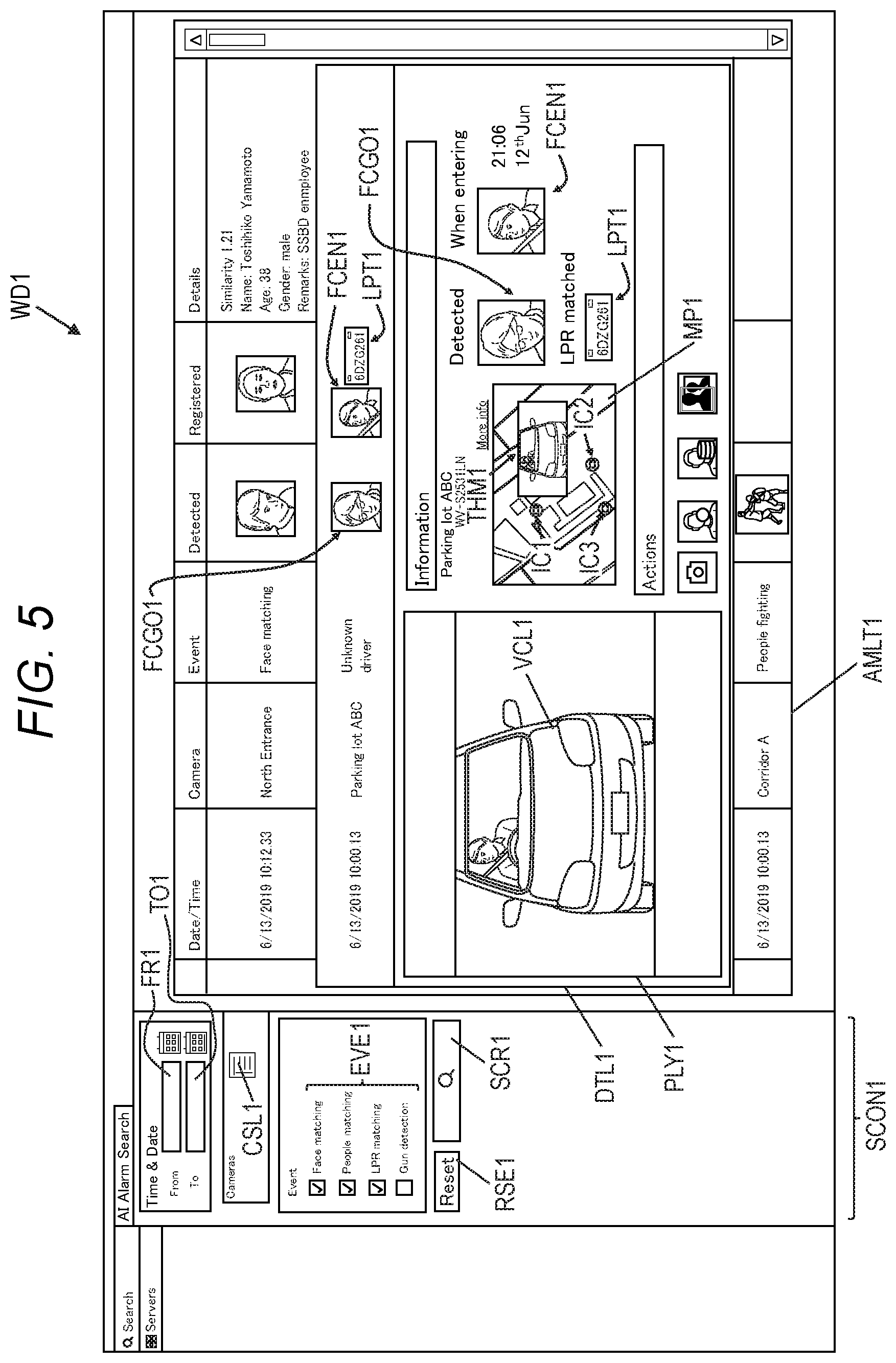 Patent US12106612 Figure 6 – Investigation assistance system and investigation assistance method