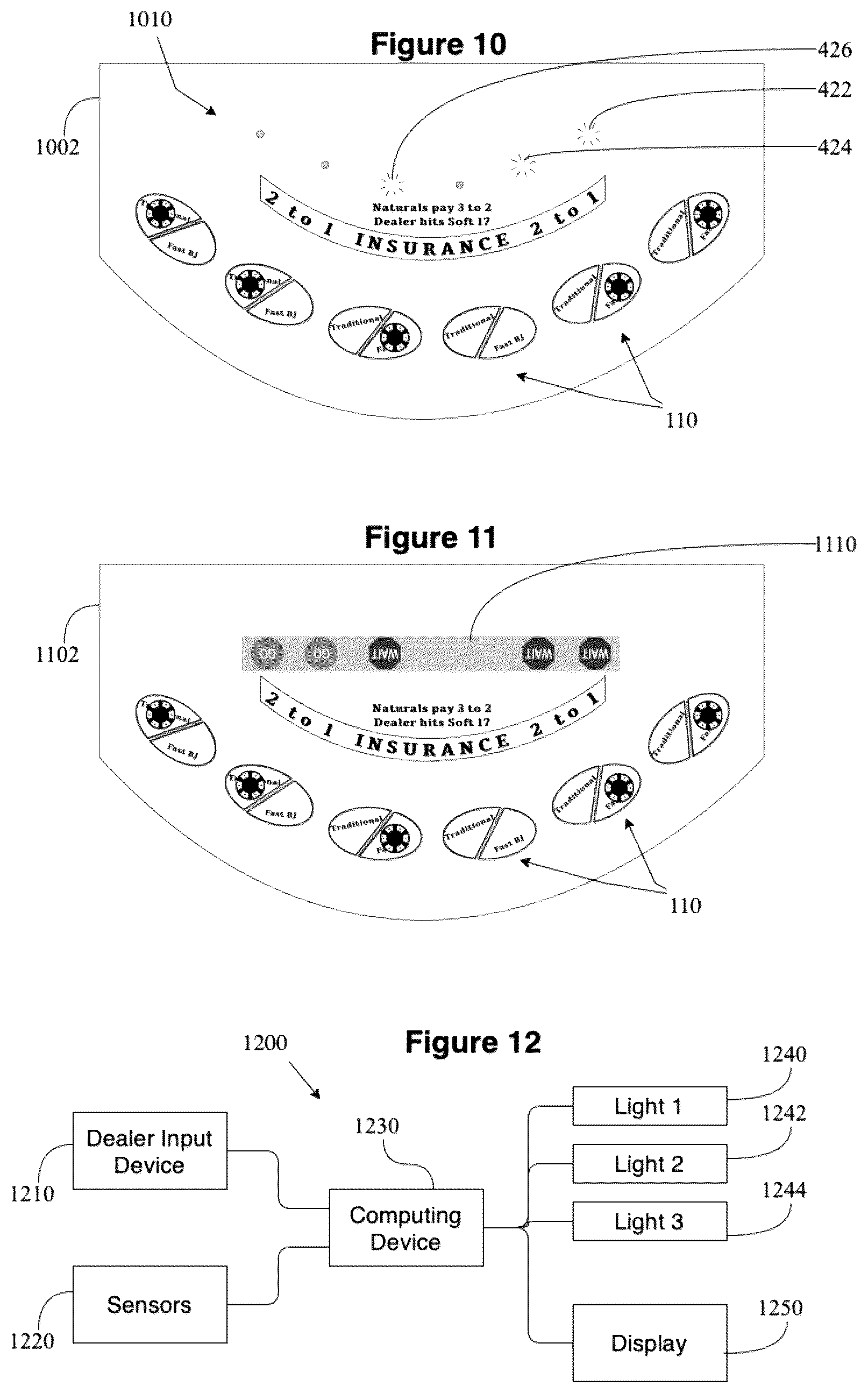 Patent US12106627 Figure 5 – Gaming table device and method for use and supervision of game play