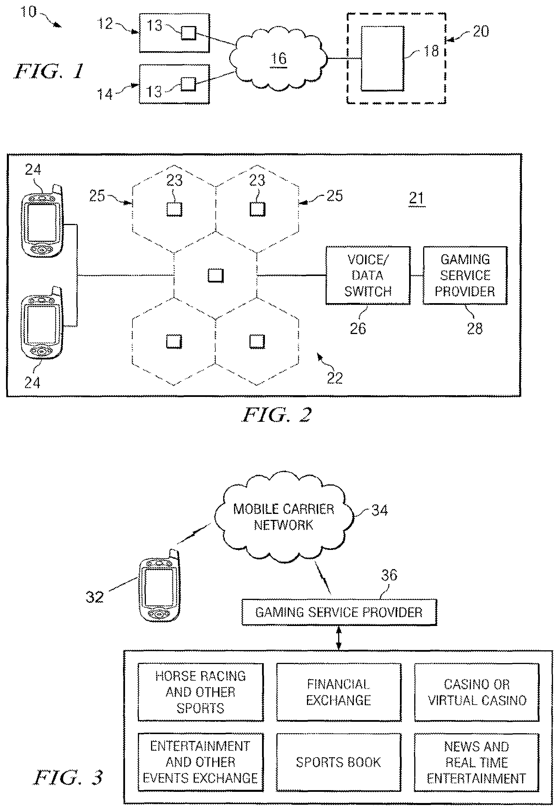 Patent US12106628 Figure 1 – System and method for wireless gaming with location determination