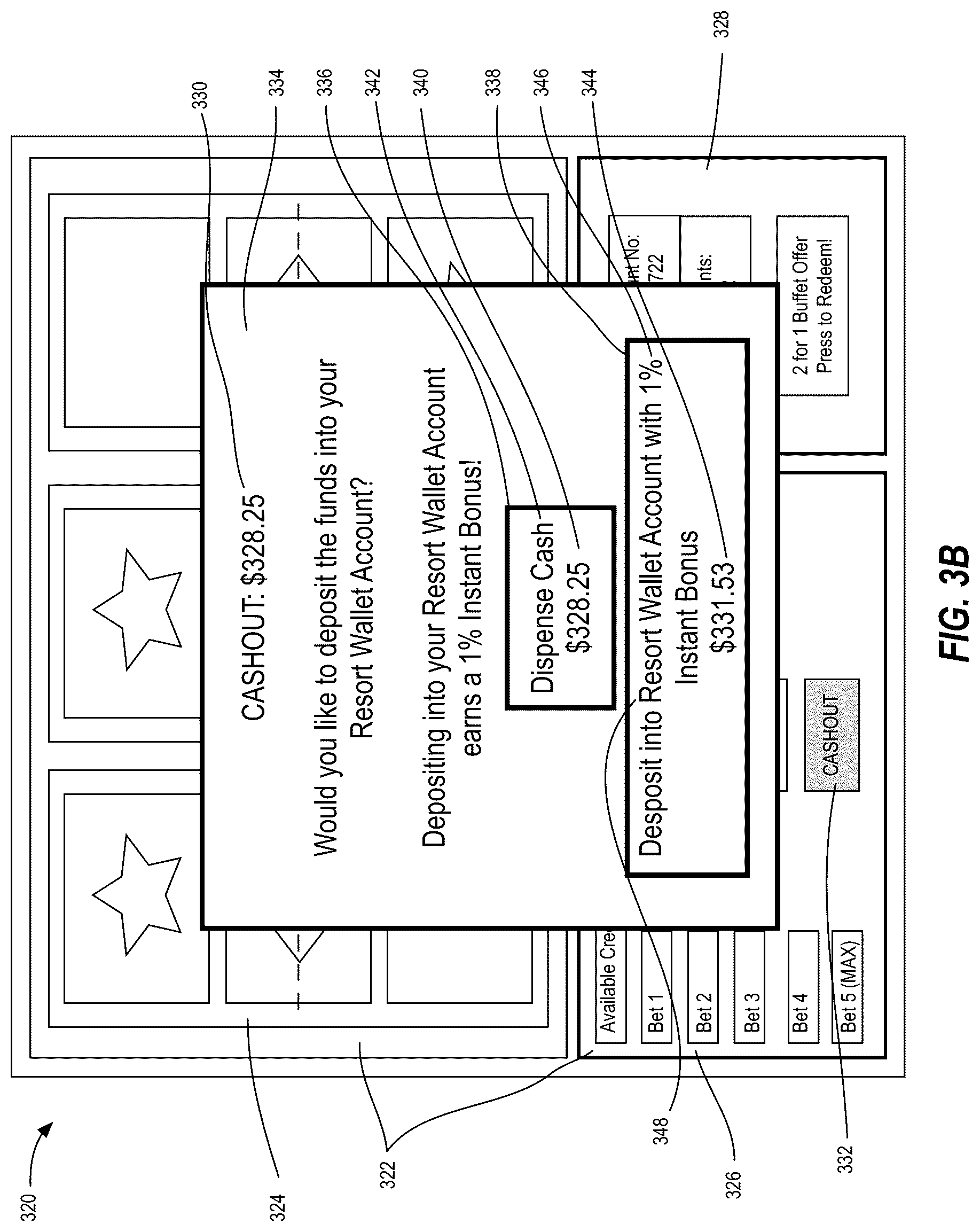 Patent US12106631 Figure 7 – Providing incentives for directing cashout funds to a cashless wallet account, and related systems, devices, and methods