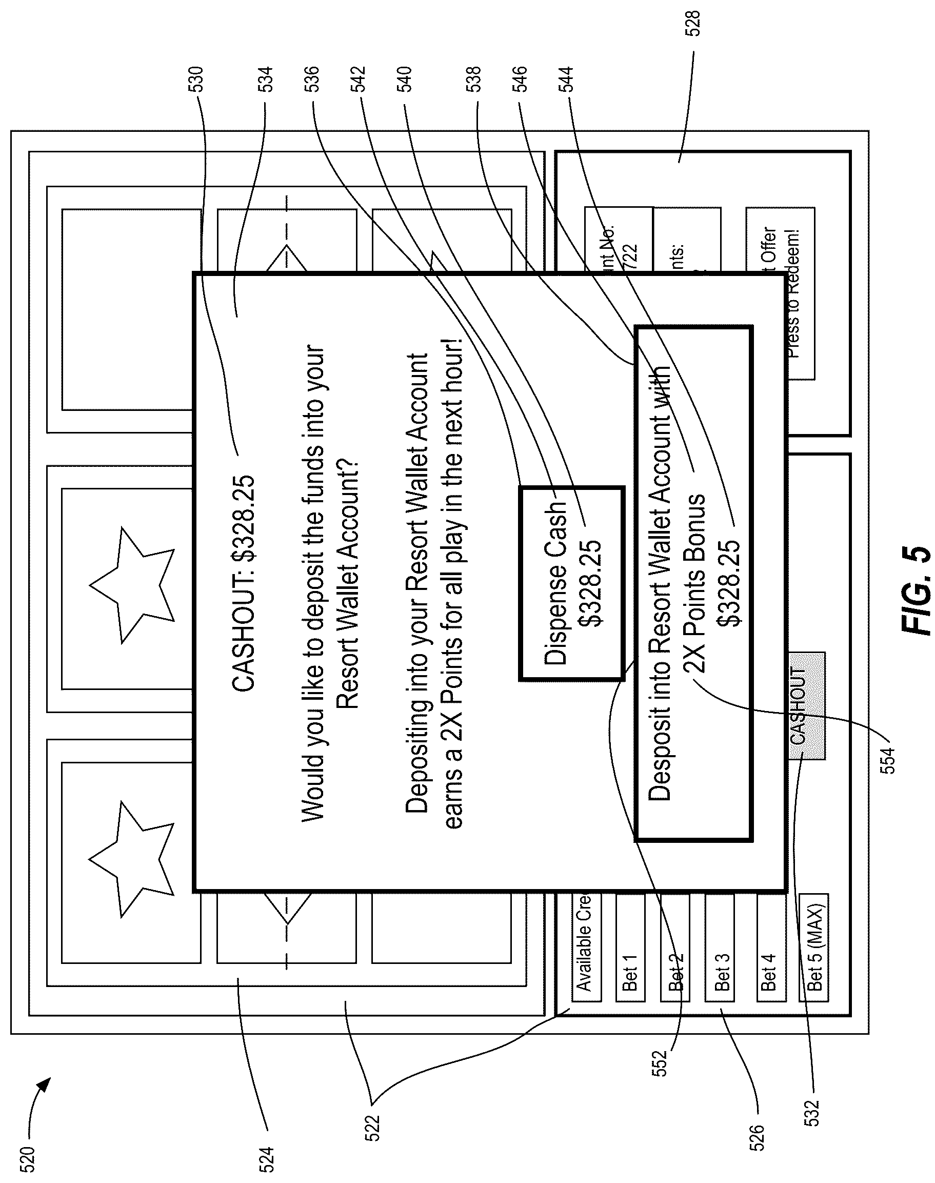 Patent US12106631 Figure 9 – Providing incentives for directing cashout funds to a cashless wallet account, and related systems, devices, and methods