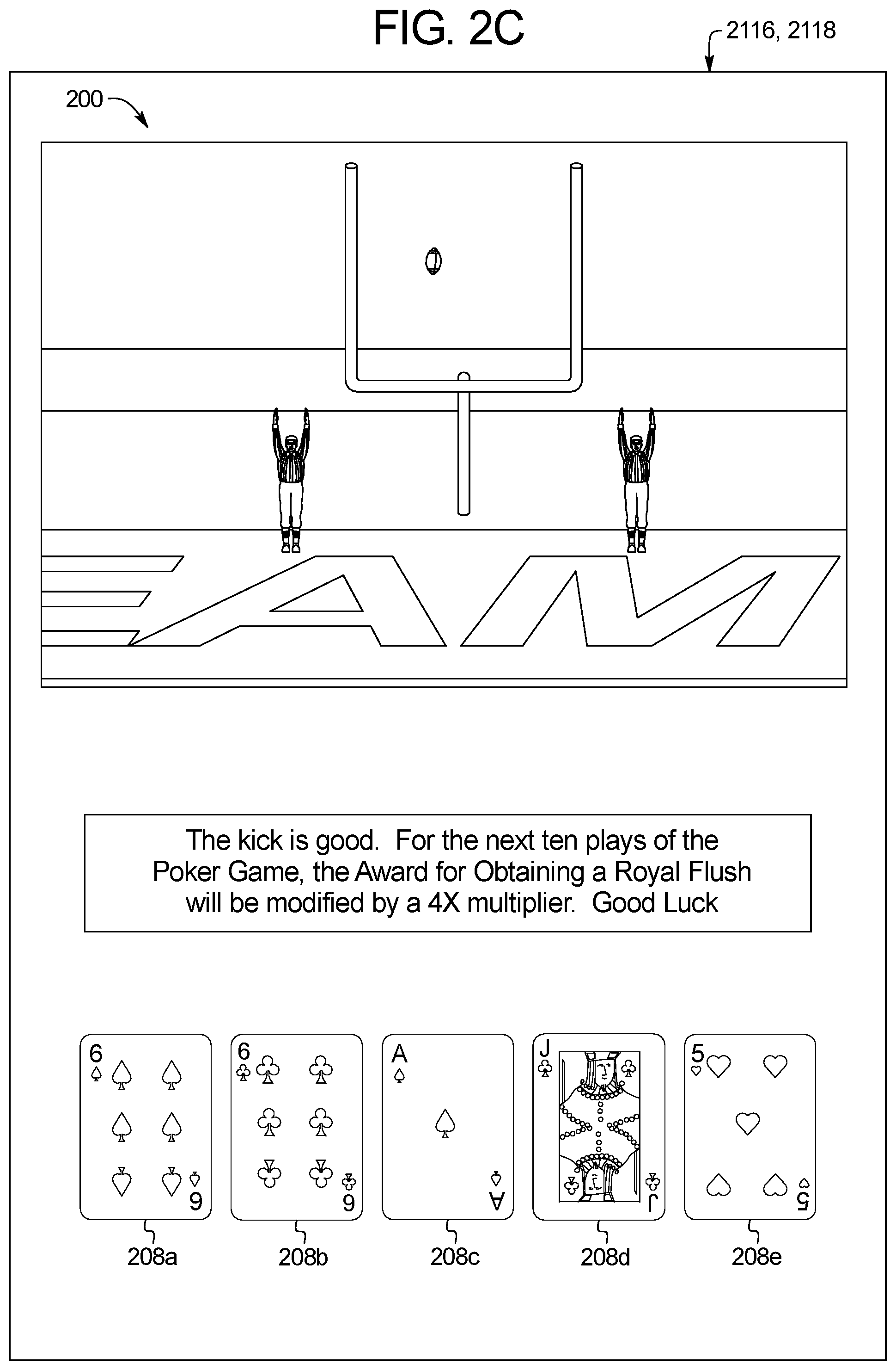 Patent US12106635 Figure 4 – Gaming system and method for modifying a play of a wagering game based on a sporting event