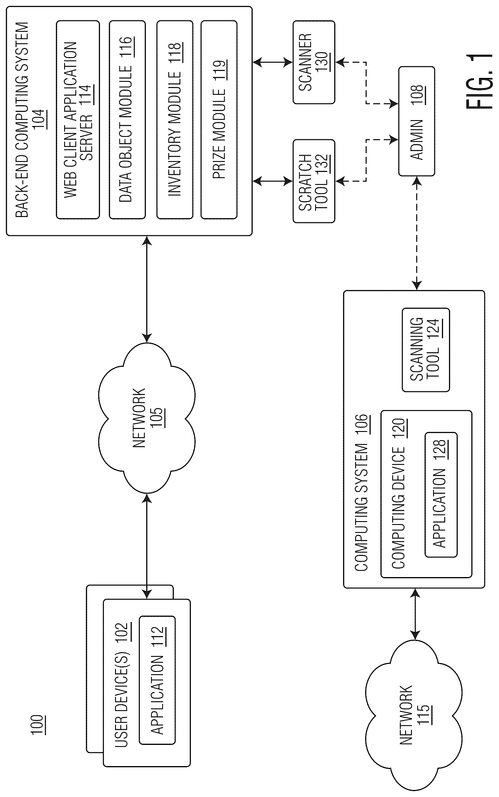 Patent US12106638 — Digital data object system for online gaming — Figure 1