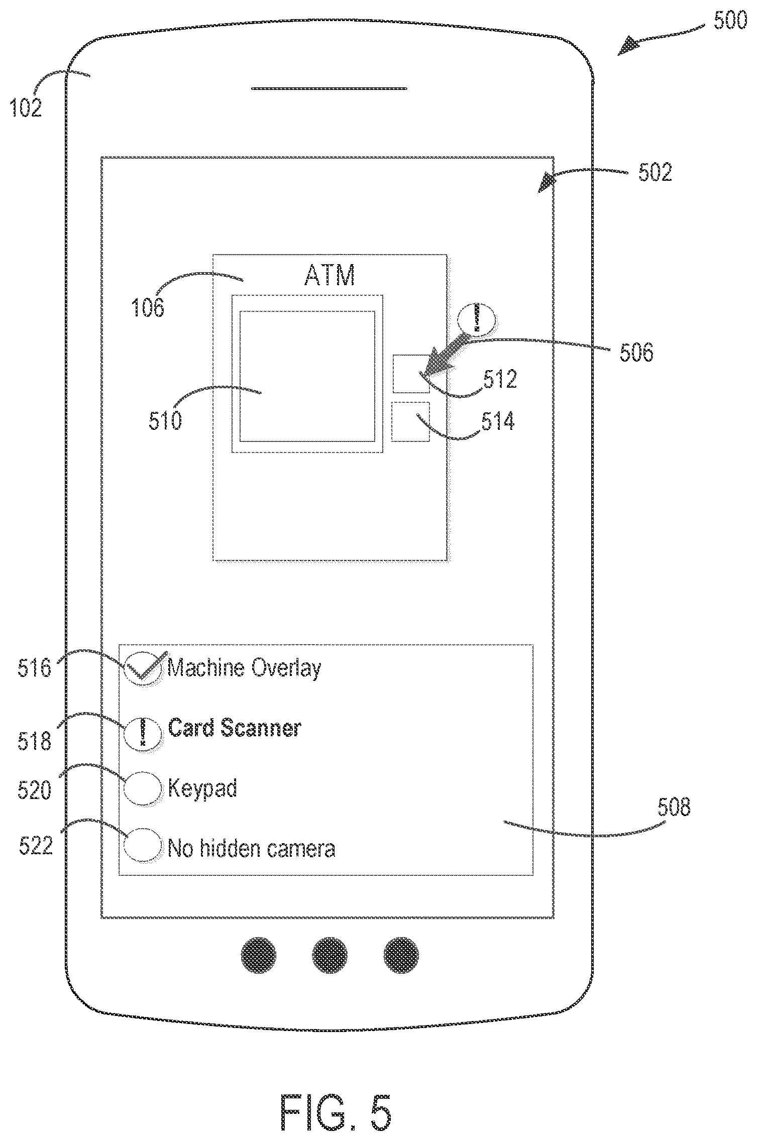 Patent US12106640 Figure 5 – Systems and methods for detecting compromised ATMs
