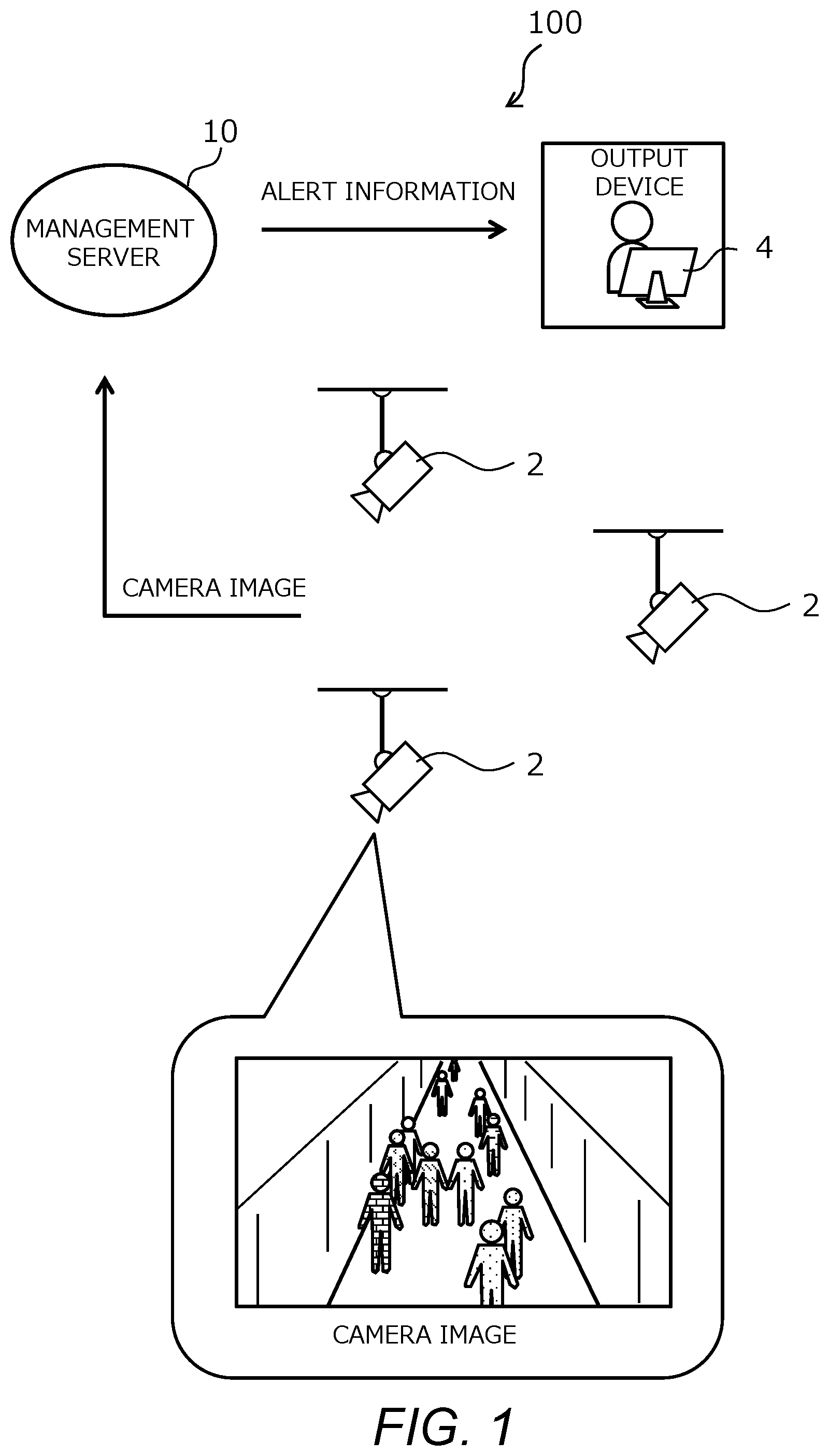 Patent US12106643 — Security system, security method, and non-transitory computer-readable storage medium storing security program — Figure 1
