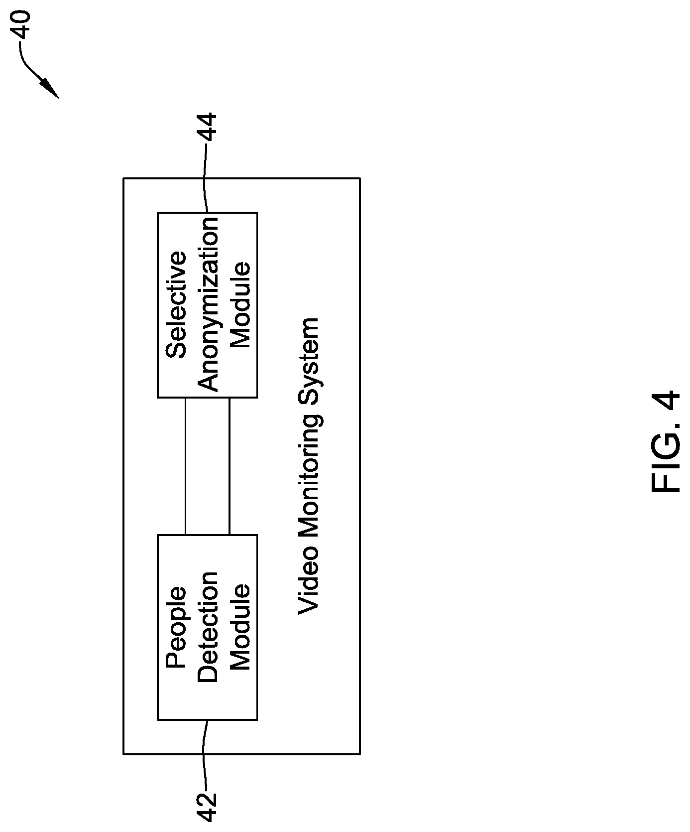 Patent US12106647 Figure 4 – Video monitoring system with privacy features