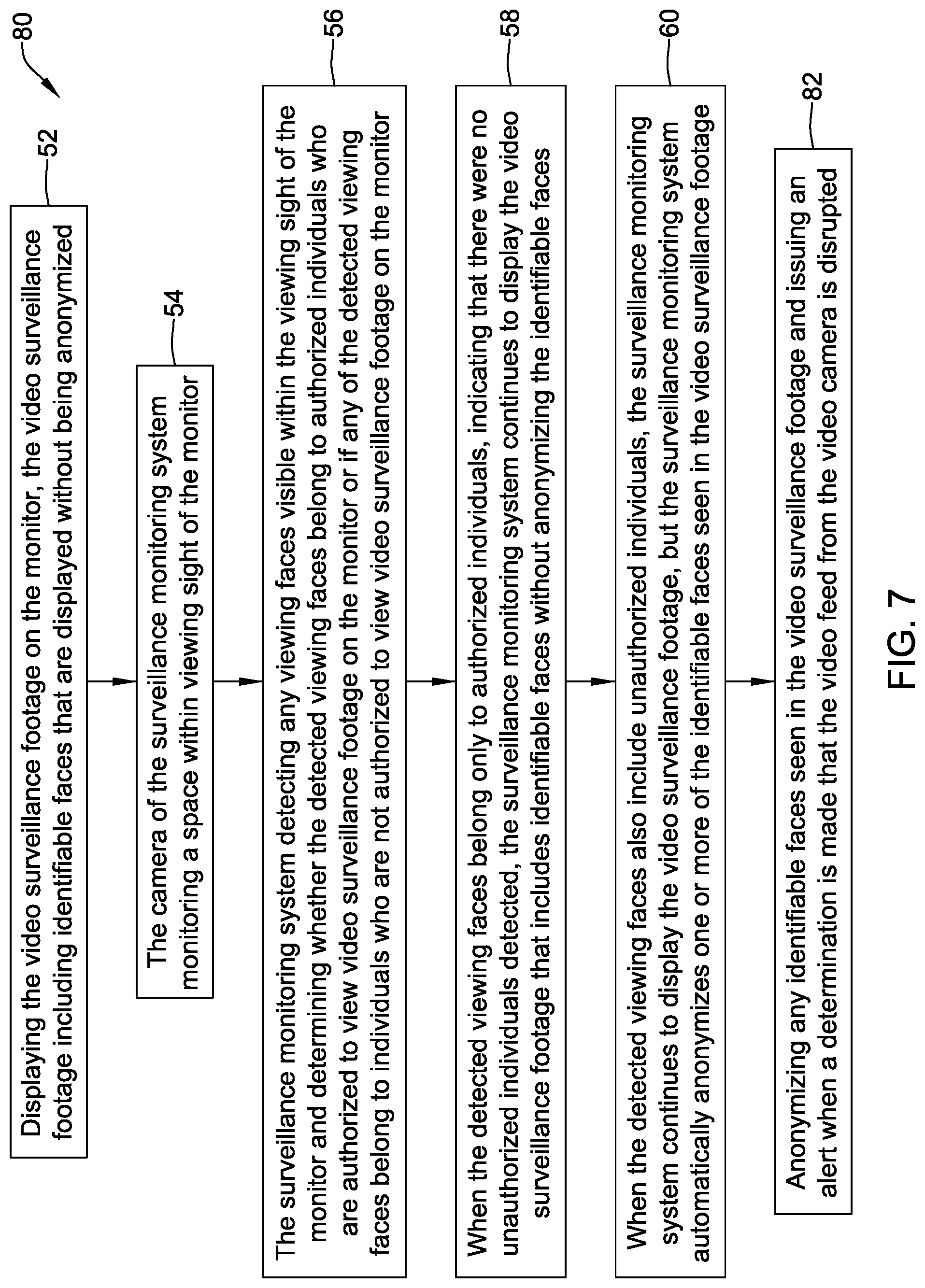 Patent US12106647 Figure 7 – Video monitoring system with privacy features