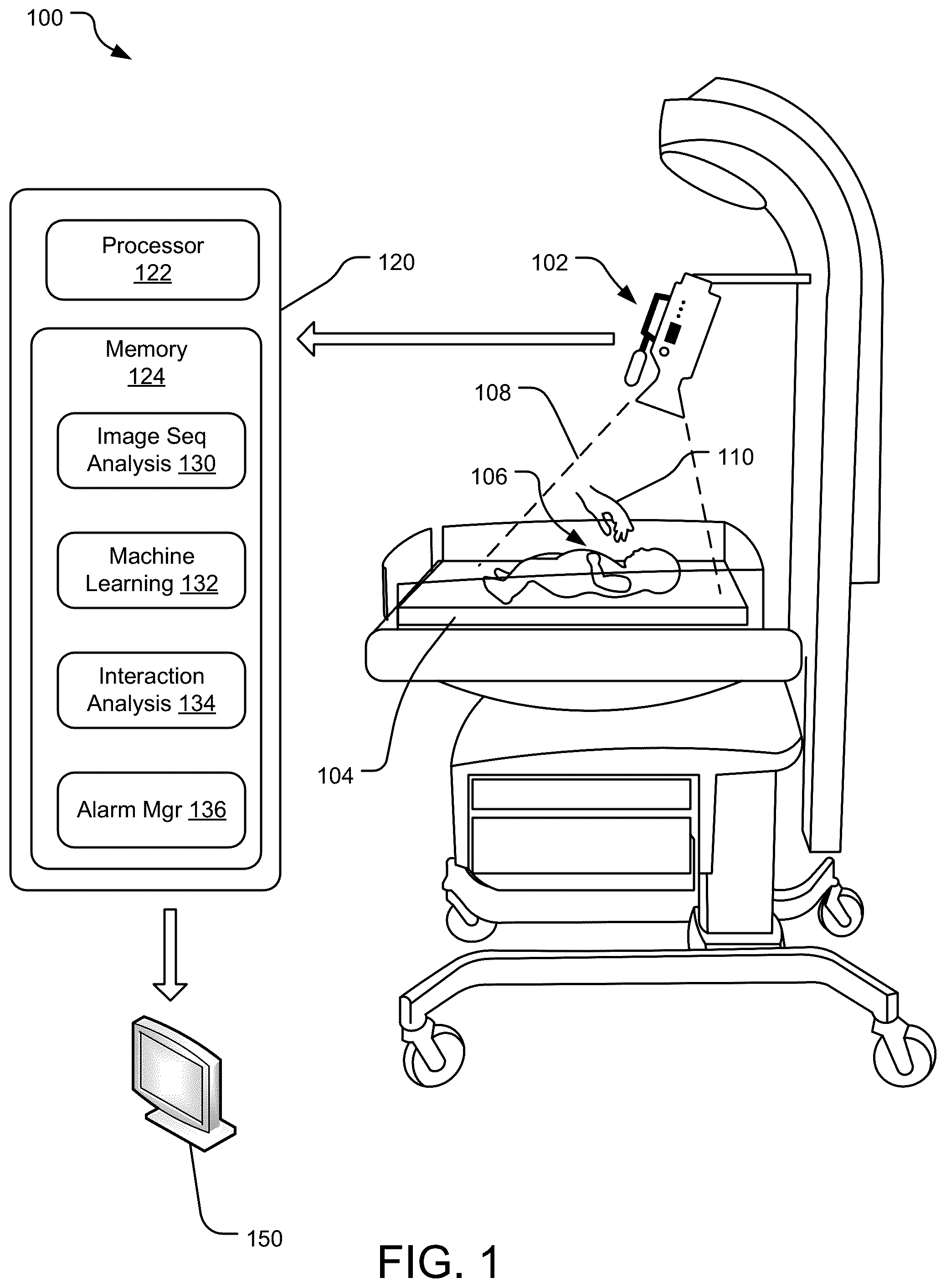 Patent US12106655 Figure 1 – AI-based video tagging for alarm management