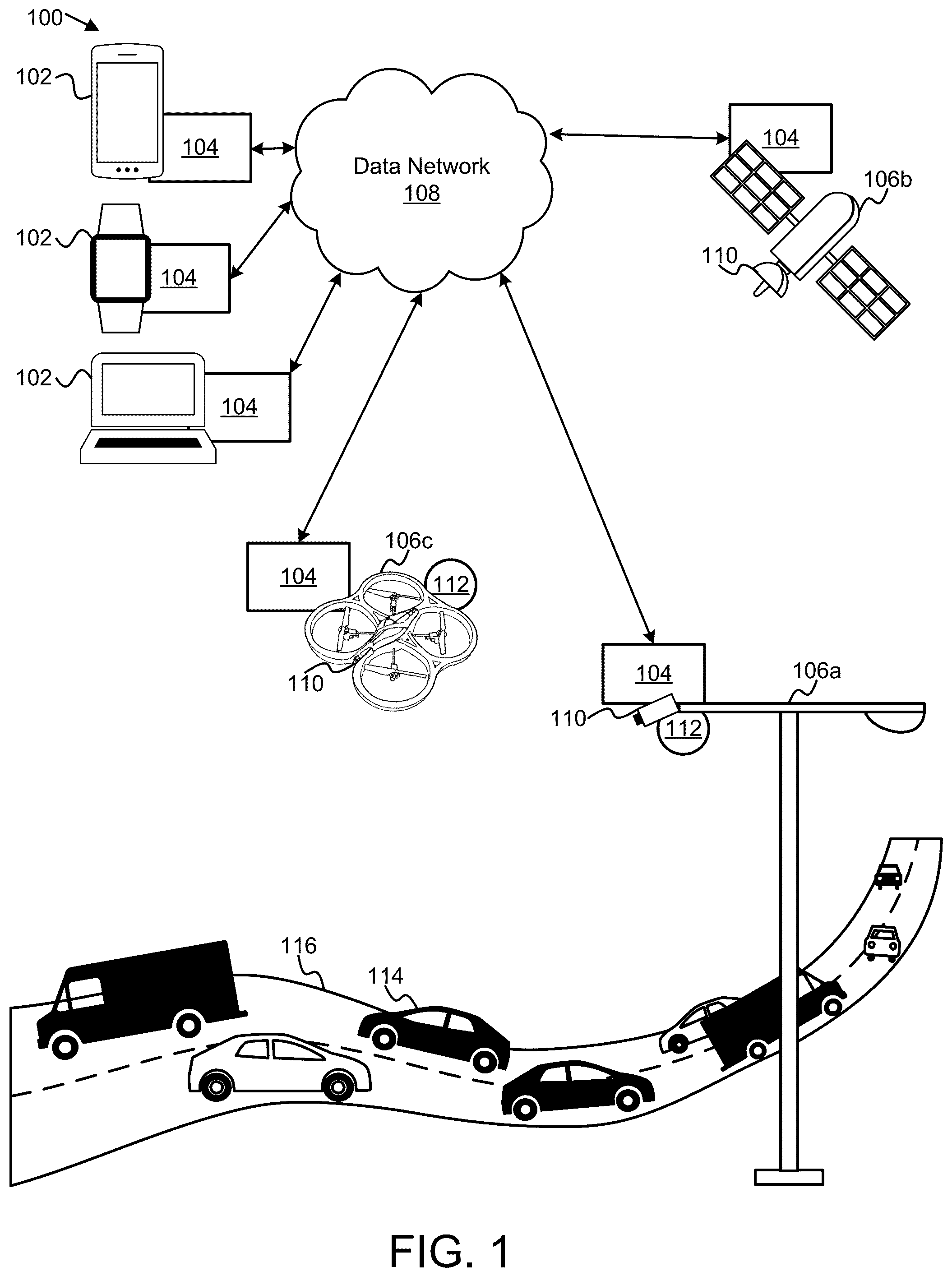 Patent US12106662 Figure 1 – Machine learning traffic determination