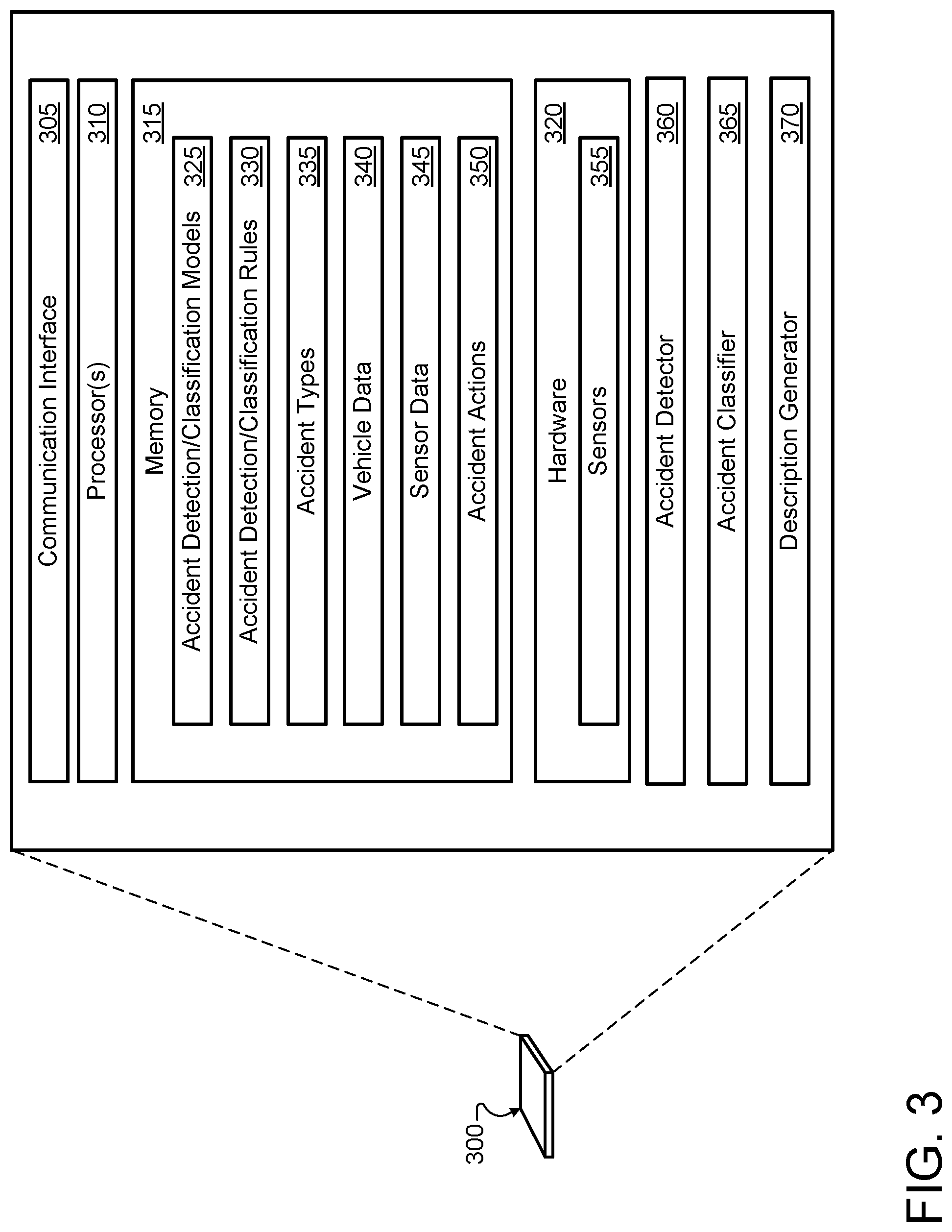 Patent US12106670 Figure 3 – Accident reporter