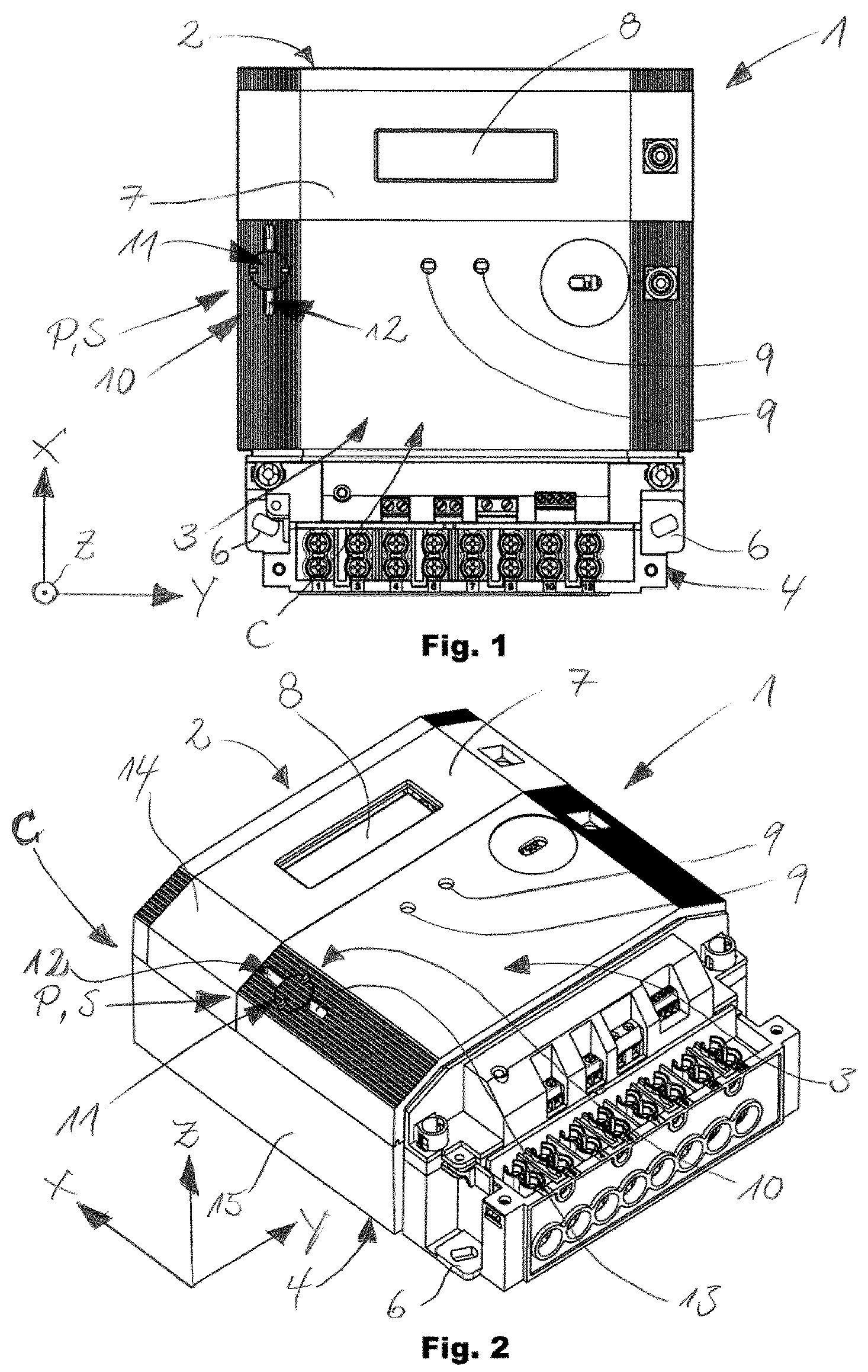 Patent US12106685 Figure 1 – Anti-tamper device, enclosure for a utility meter and same