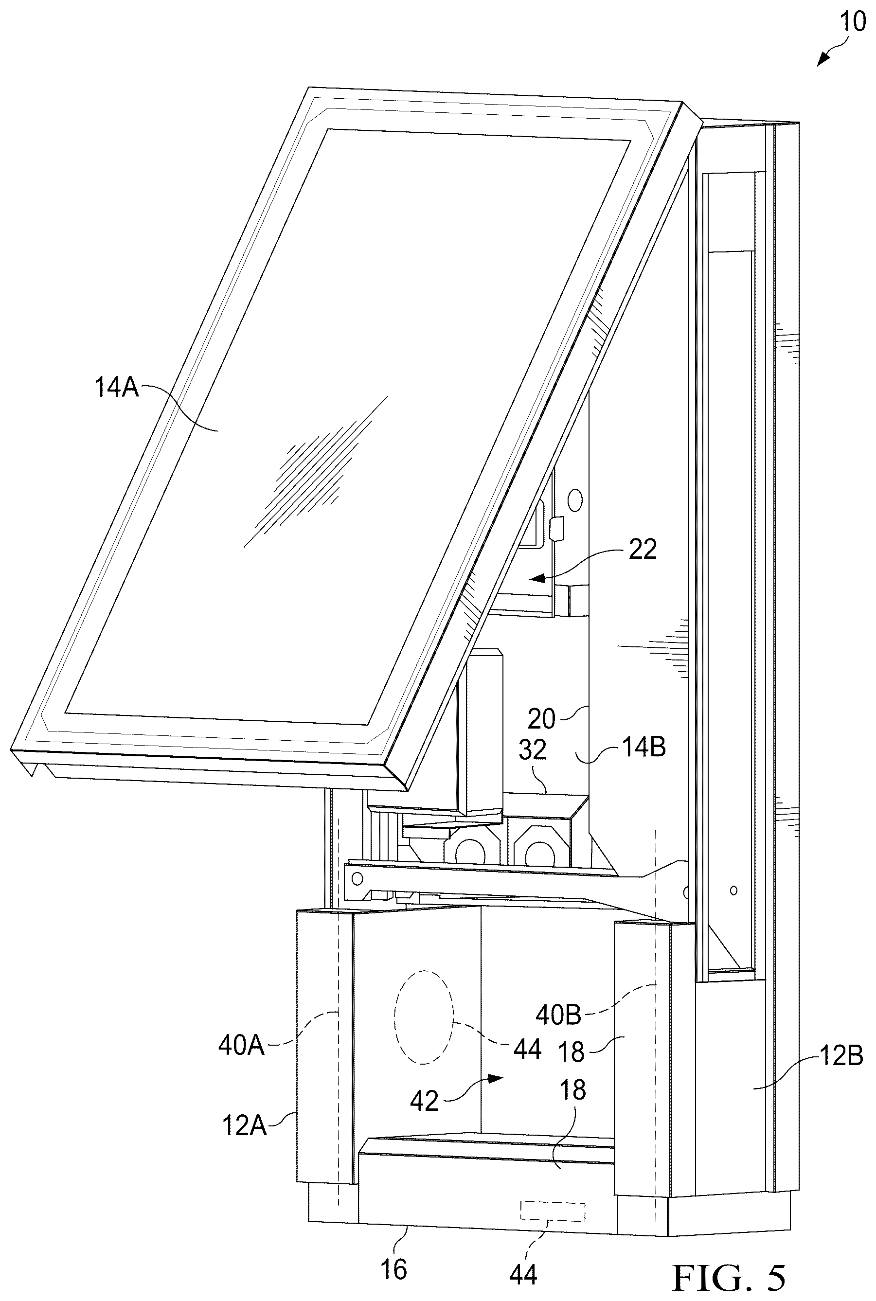 Patent US12106687 Figure 6 – Display assembly with unobstructed zone