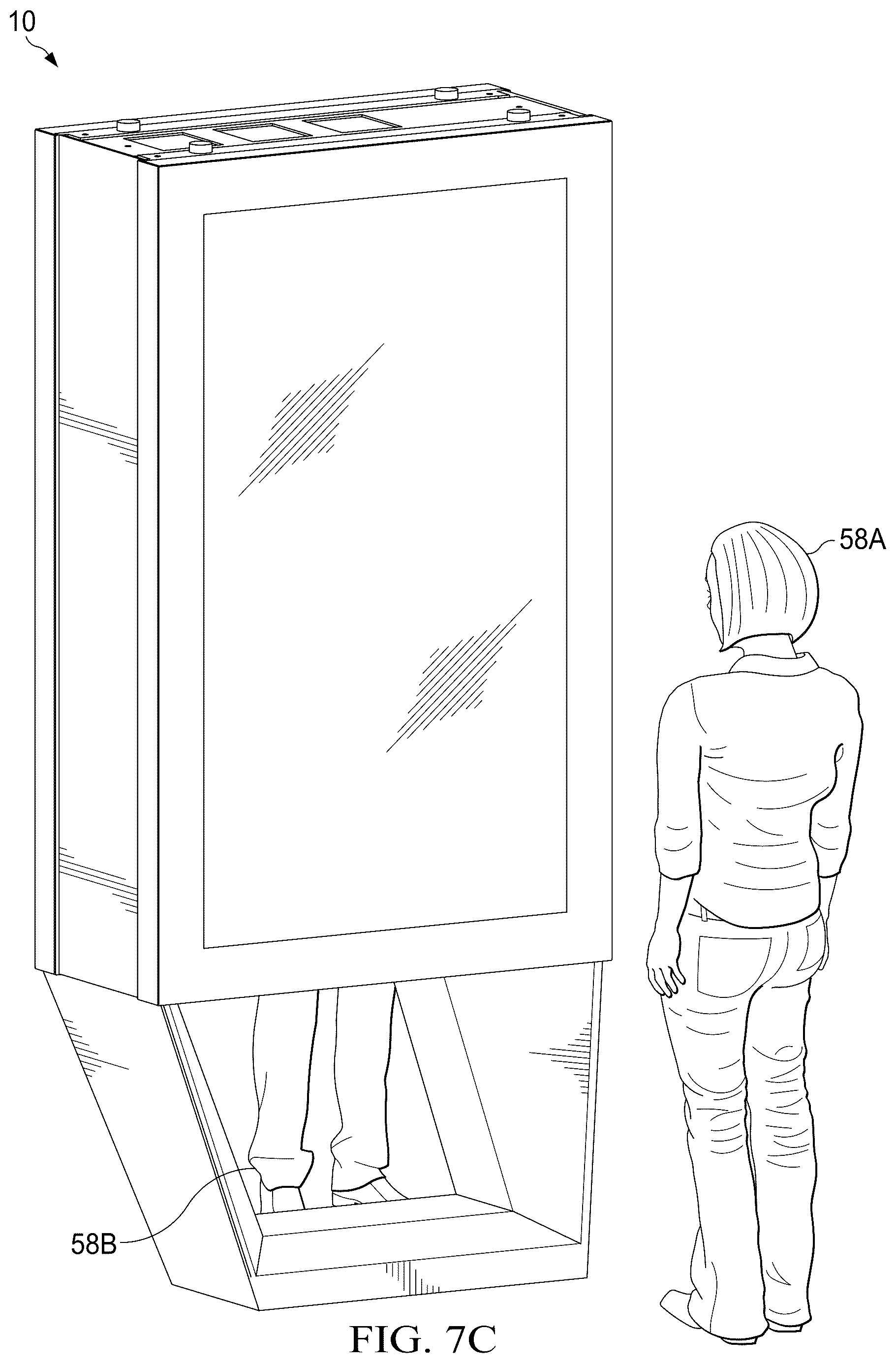 Patent US12106687 Figure 12 – Display assembly with unobstructed zone