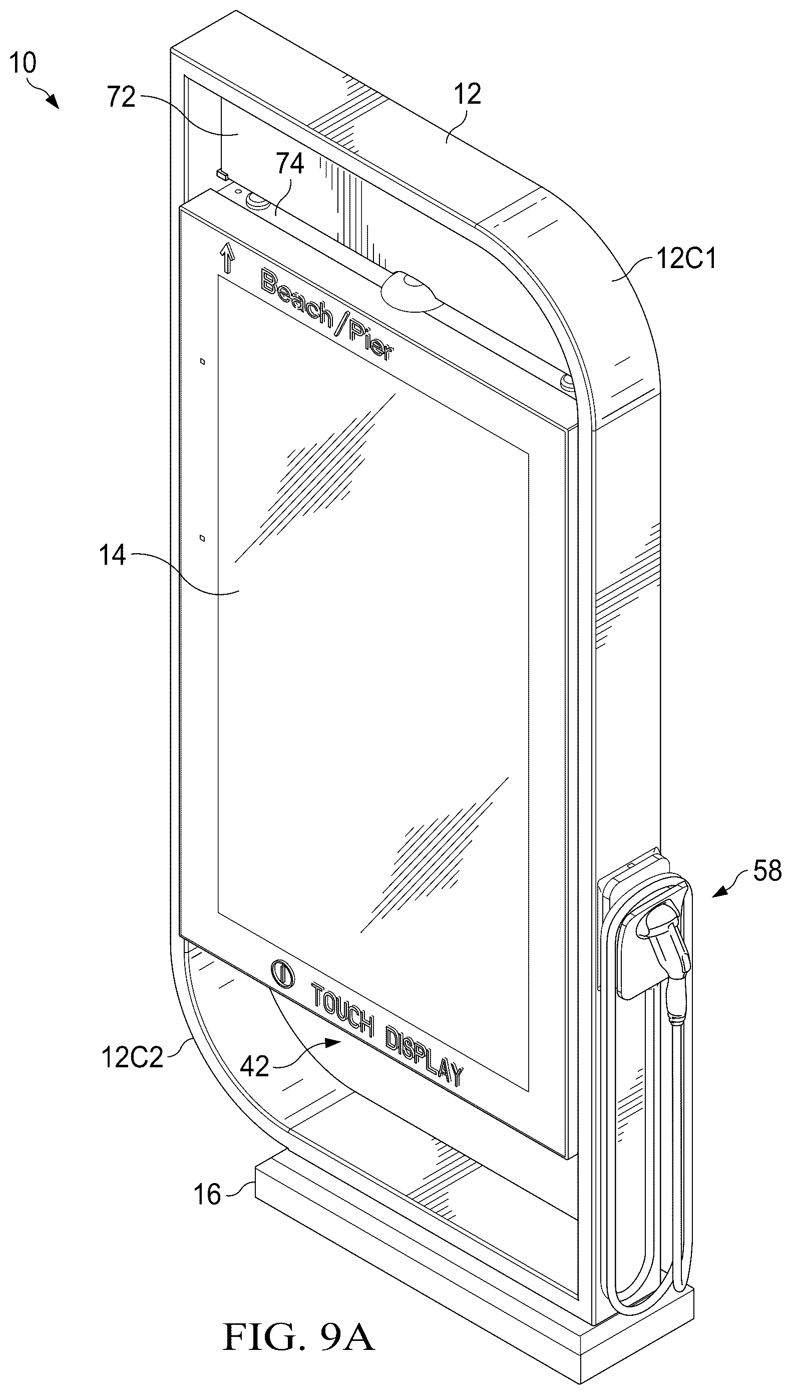 Patent US12106687 Figure 14 – Display assembly with unobstructed zone