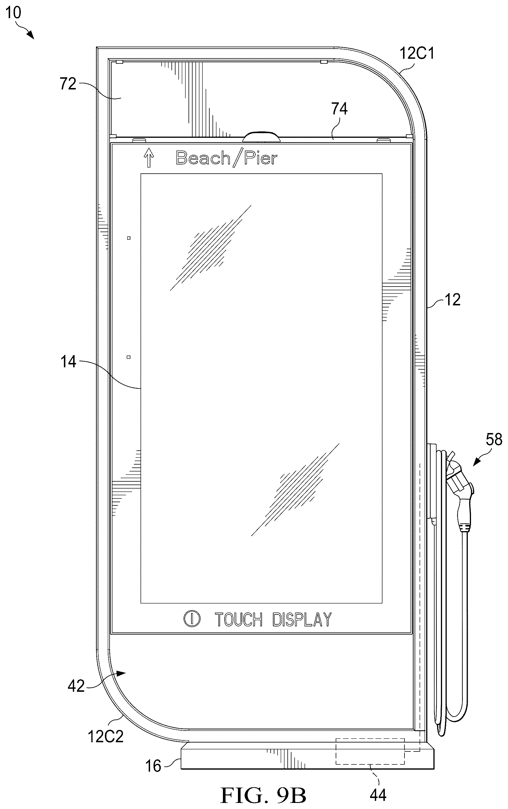 Patent US12106687 Figure 15 – Display assembly with unobstructed zone