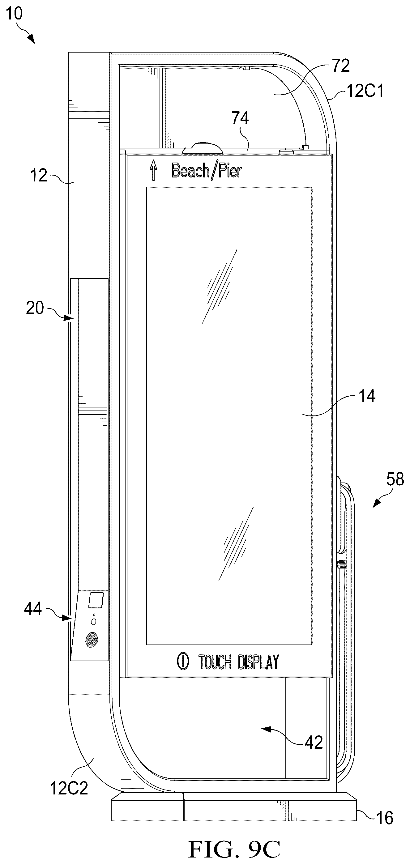 Patent US12106687 Figure 16 – Display assembly with unobstructed zone