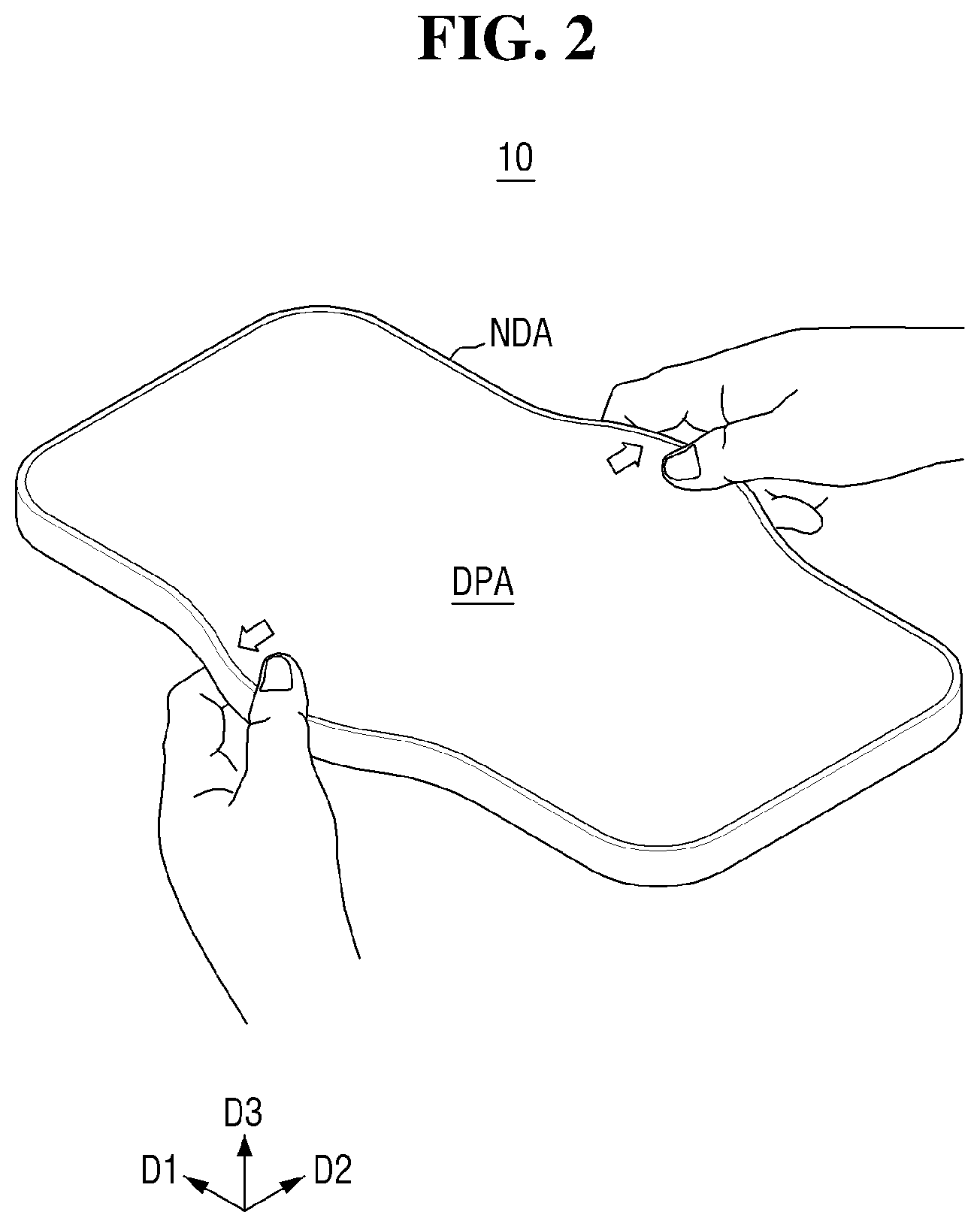 Patent US12106689 Figure 2 – Display device and test method thereof