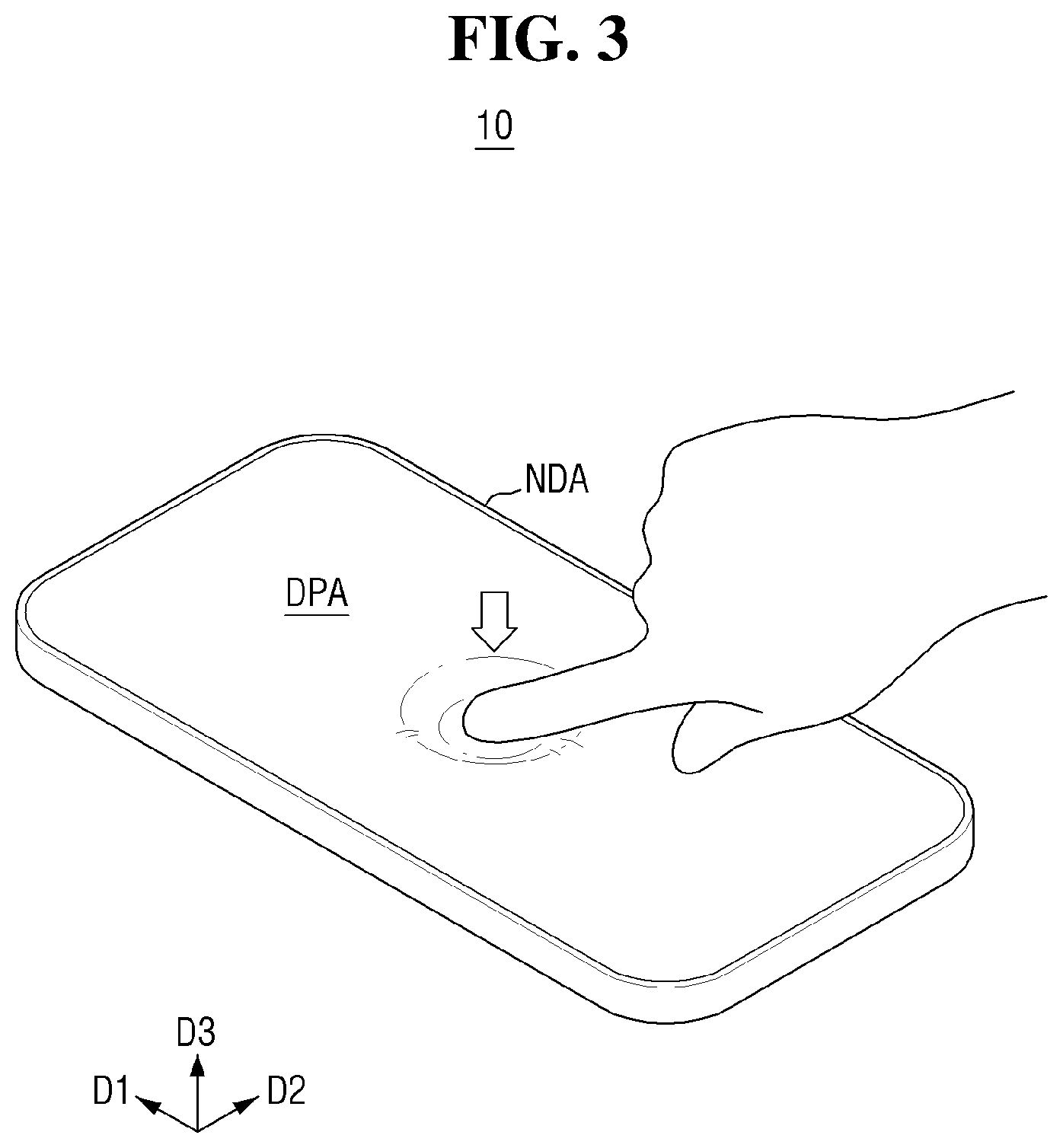 Patent US12106689 Figure 3 – Display device and test method thereof