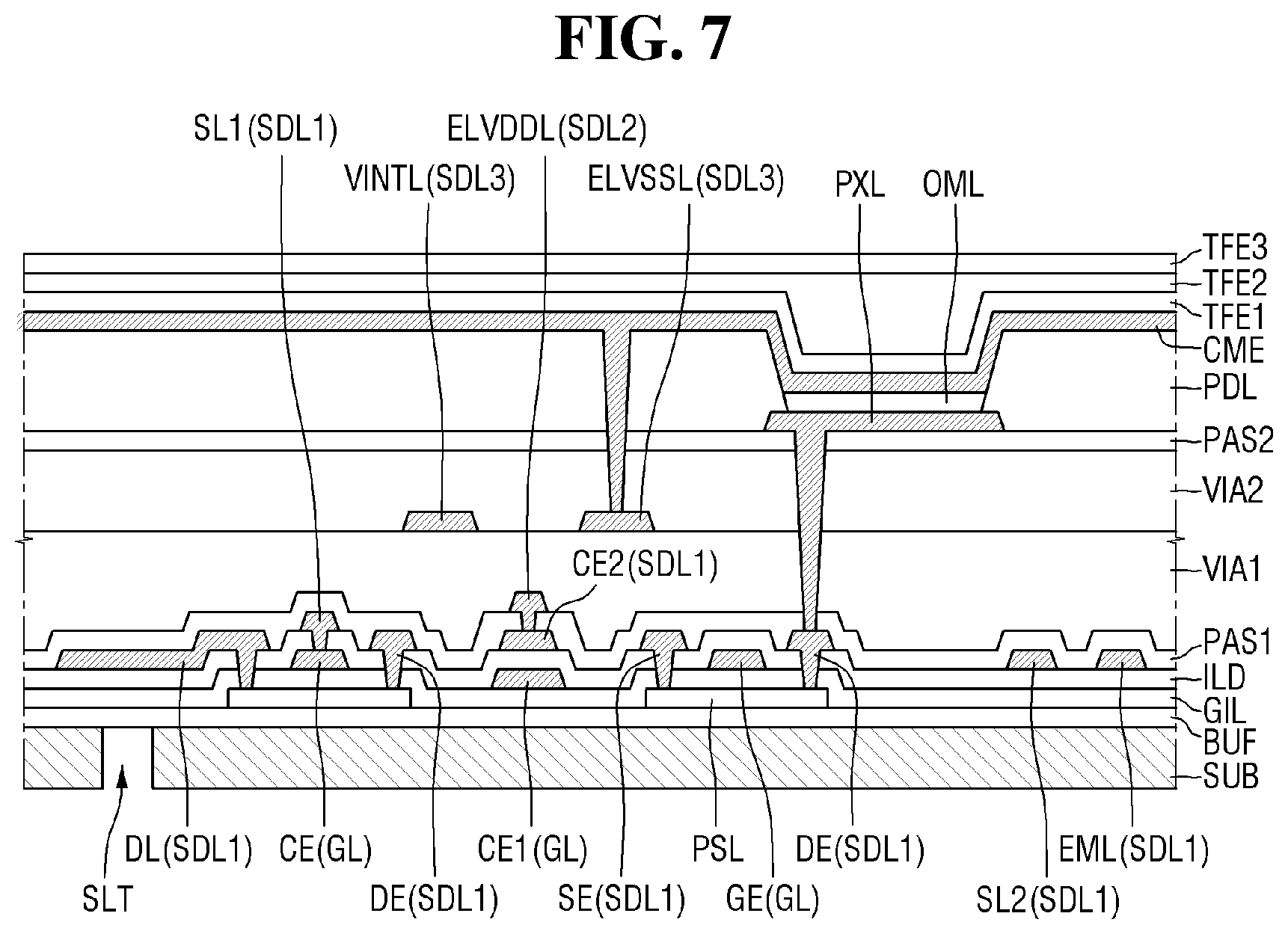 Patent US12106689 Figure 7 – Display device and test method thereof