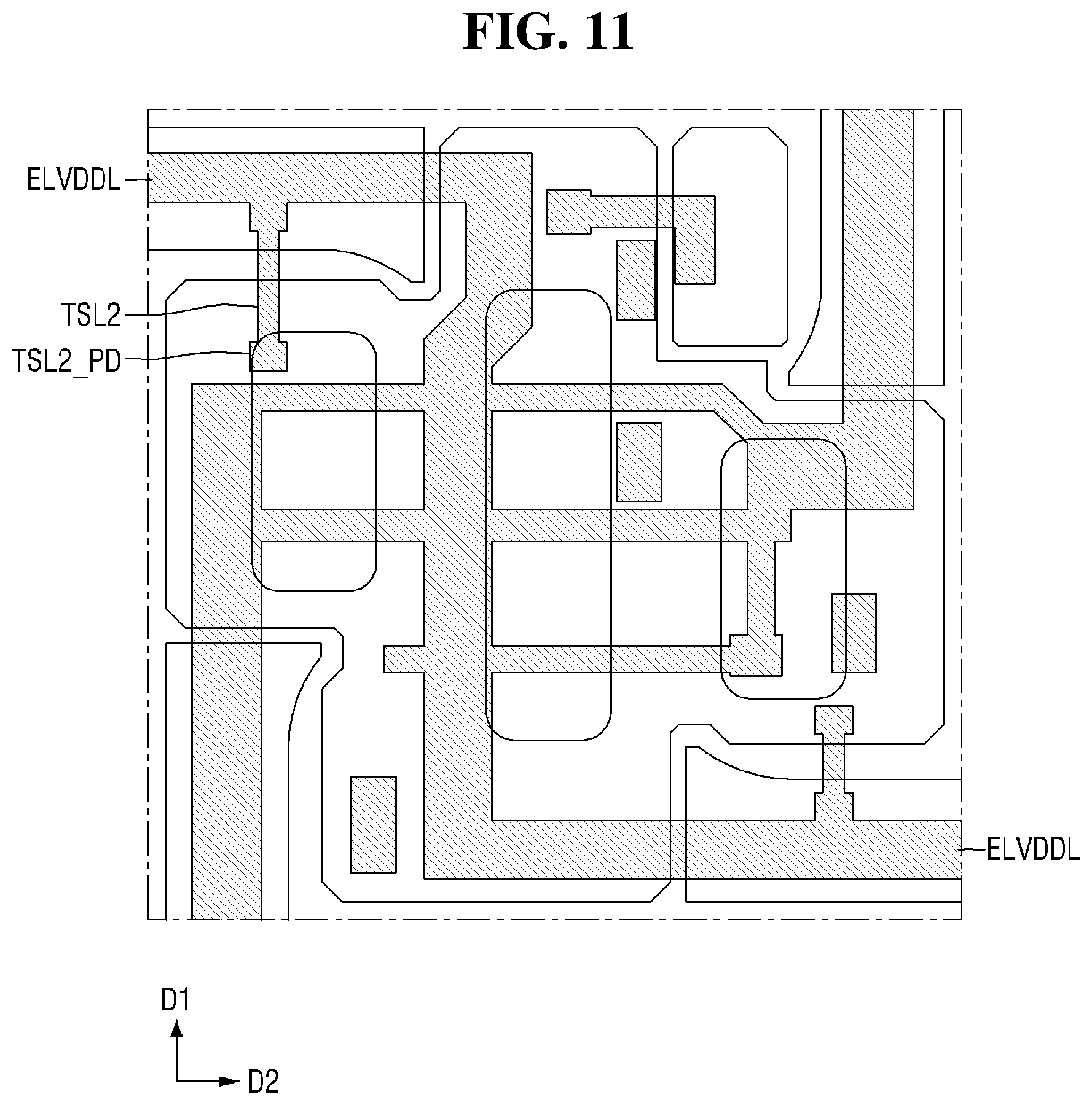 Patent US12106689 Figure 11 – Display device and test method thereof
