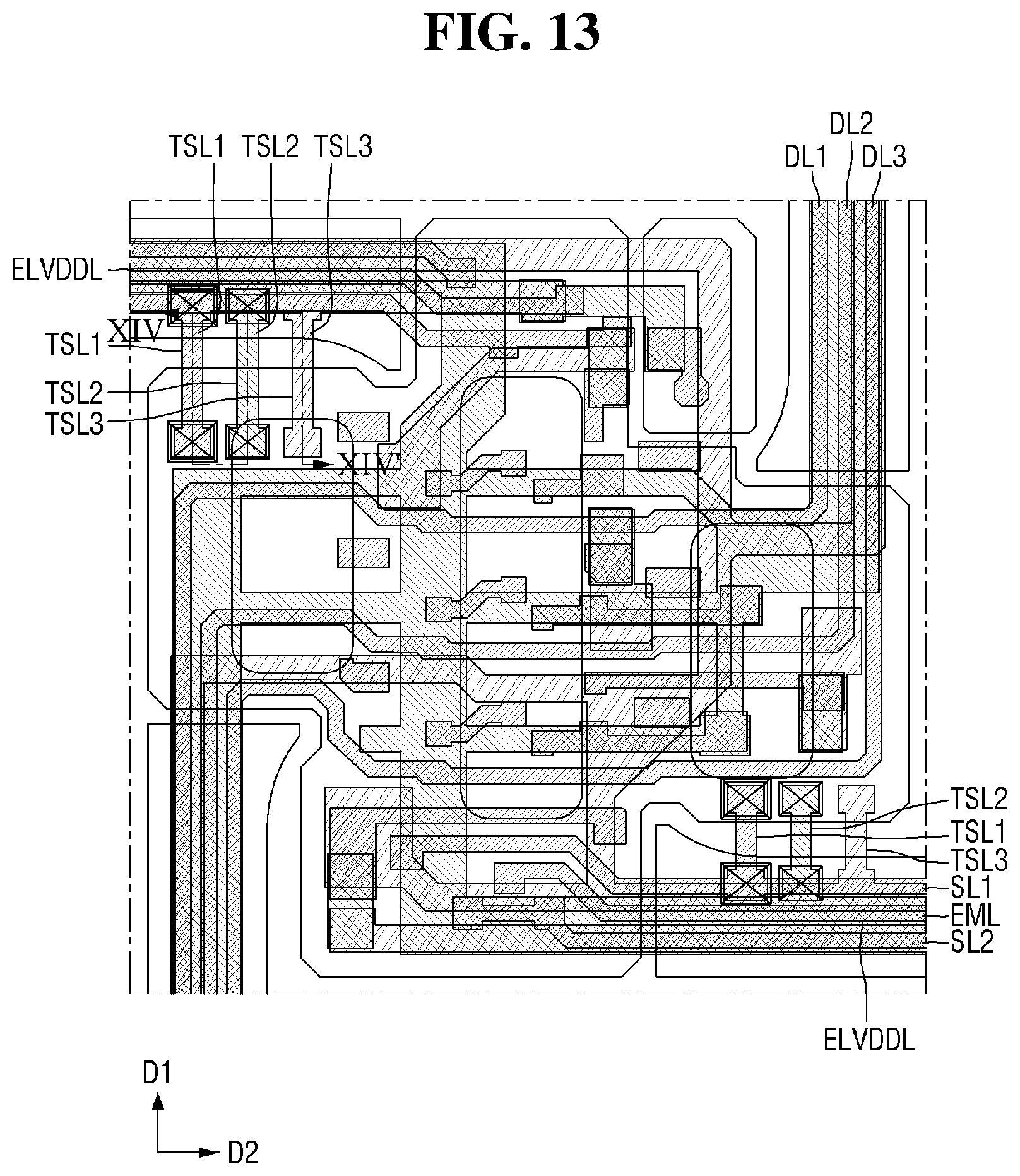 Patent US12106689 Figure 13 – Display device and test method thereof