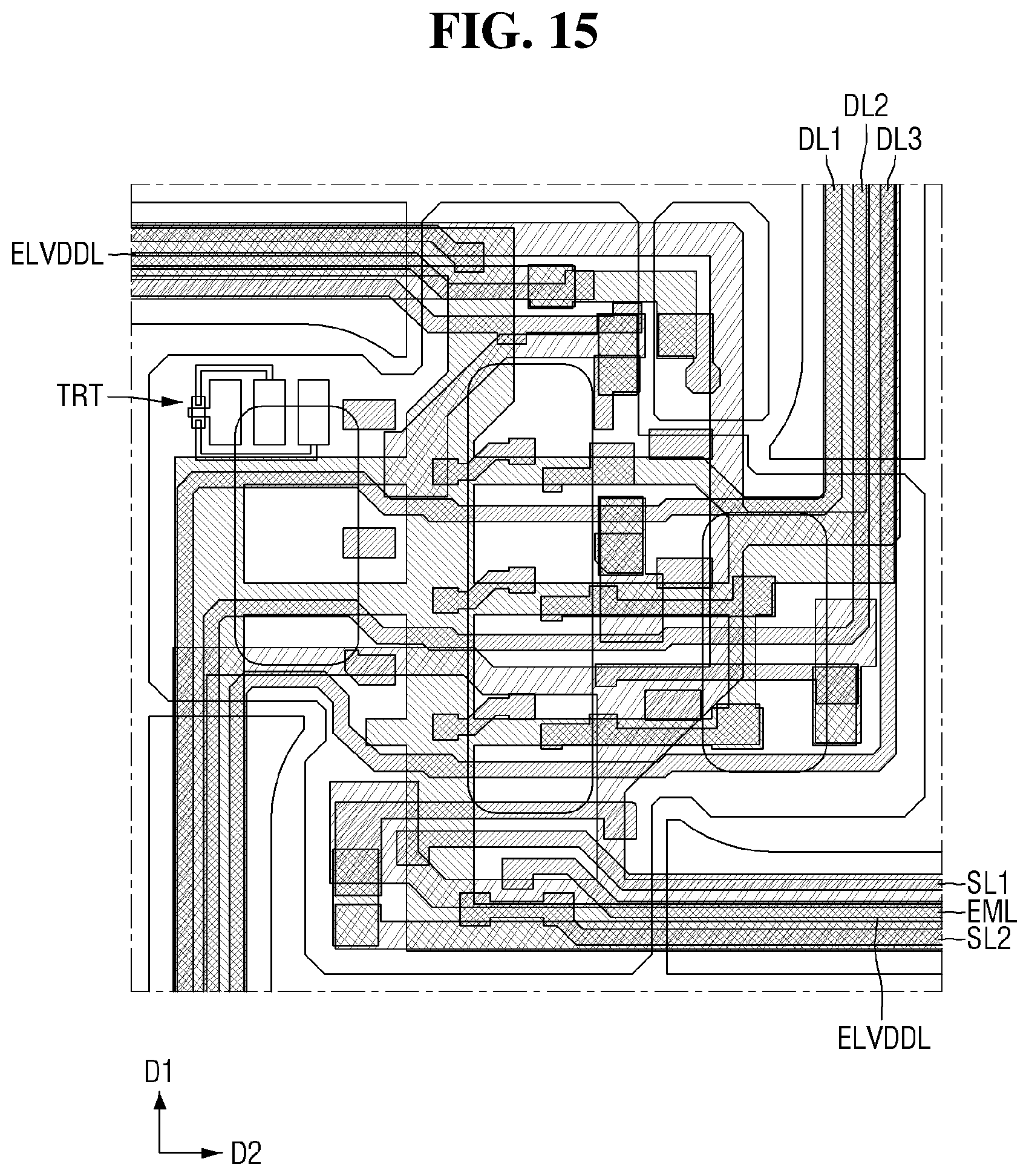 Patent US12106689 Figure 15 – Display device and test method thereof