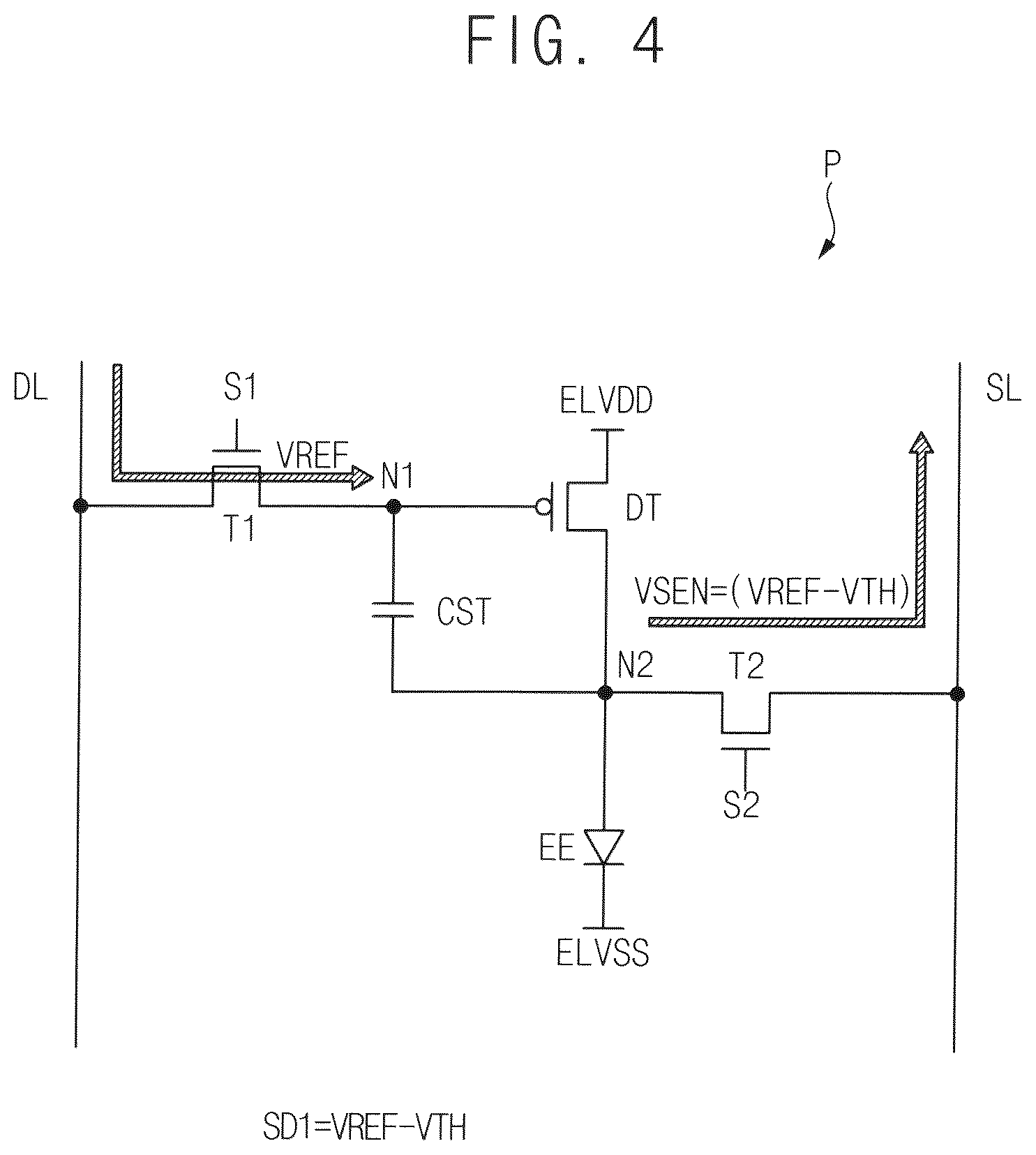 Patent US12106693 Figure 4 – Display device and method of driving the same