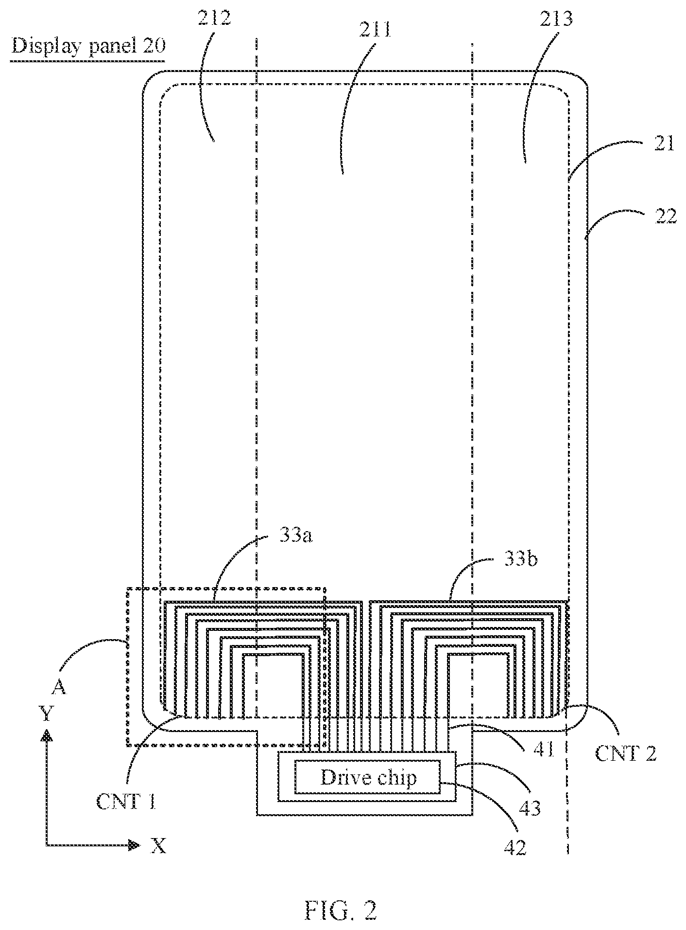 Patent US12106698 Figure 2 – Display panel and terminal device having drive chip for which sequence of input display data is changed